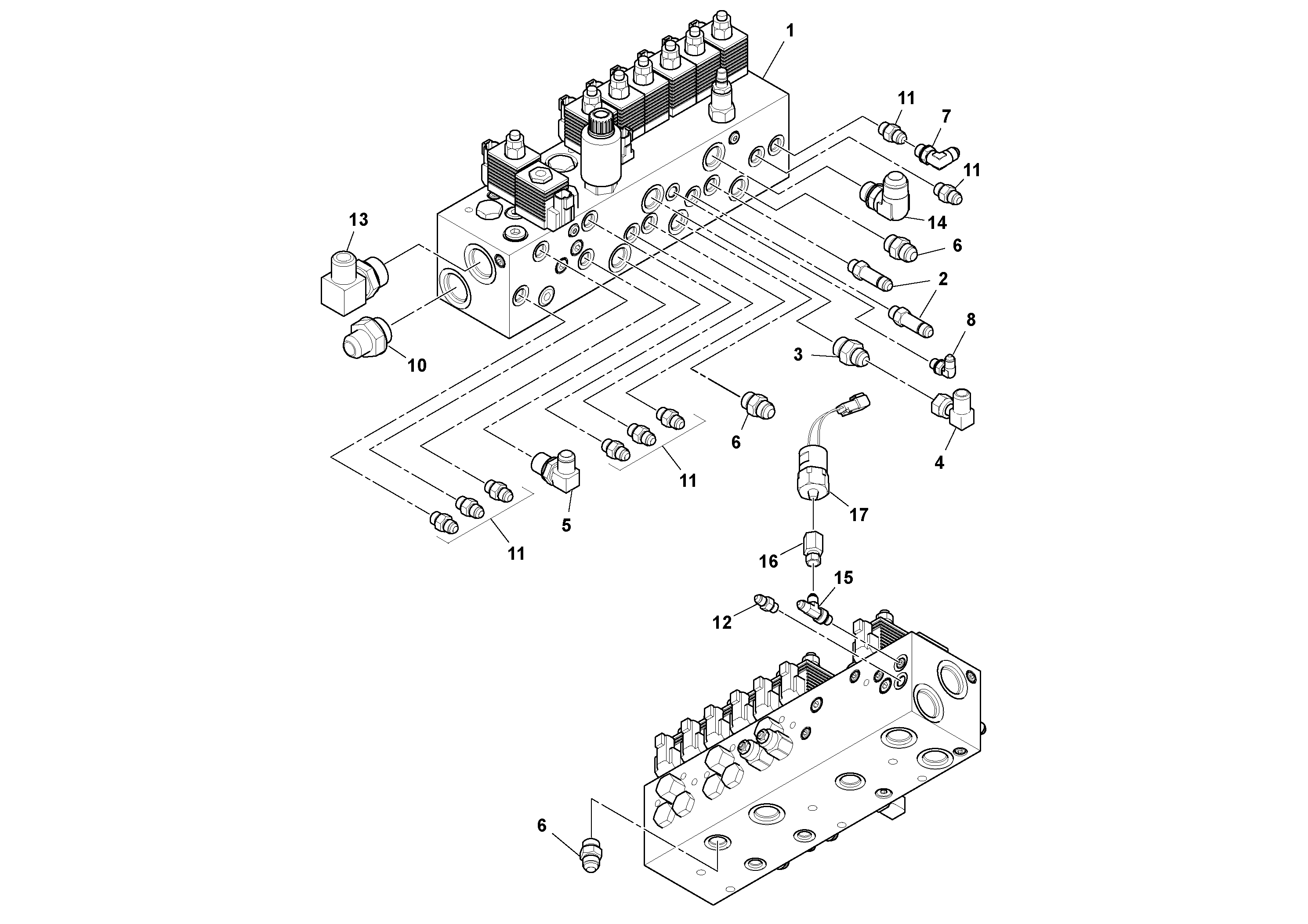 Схема запчастей Volvo PF6110 - 38703 Valve Assembly PF6110 S/N 197474 -