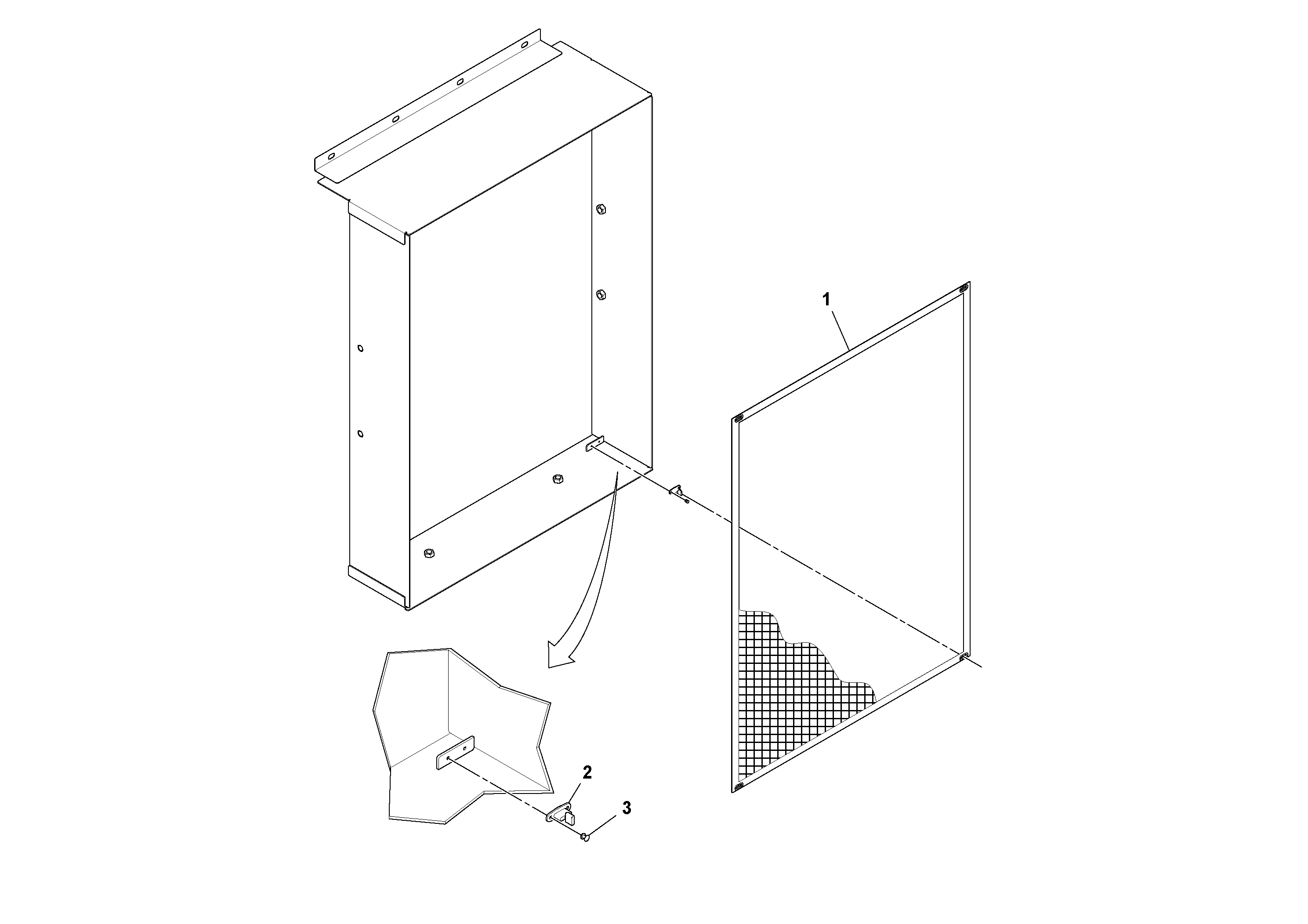 Схема запчастей Volvo PF6110 - 80231 Cooling Package Filter Installation PF6110 S/N 197474 -