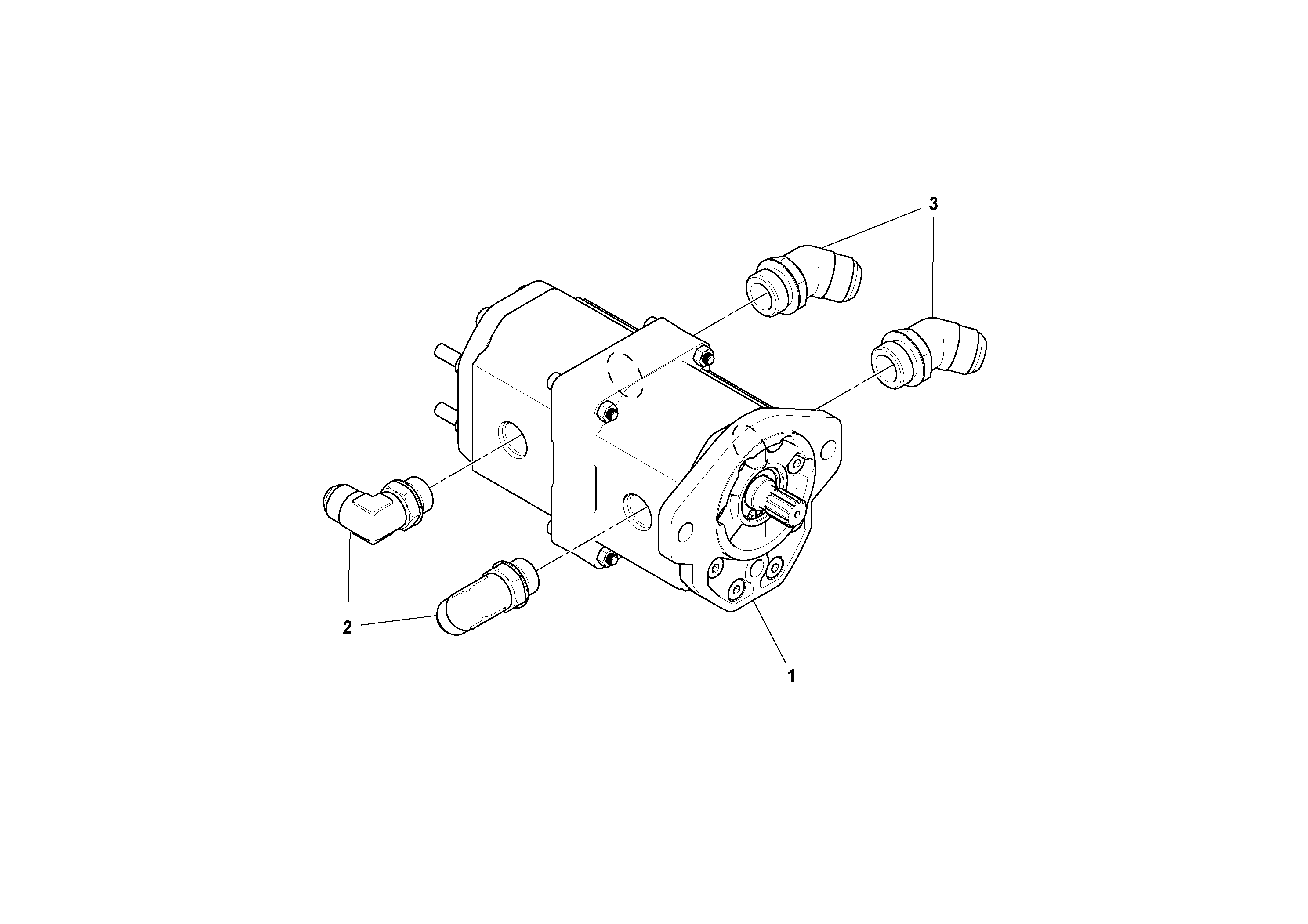 Схема запчастей Volvo PF6110 - 50633 Fan Pump Assembly PF6110 S/N 197474 -