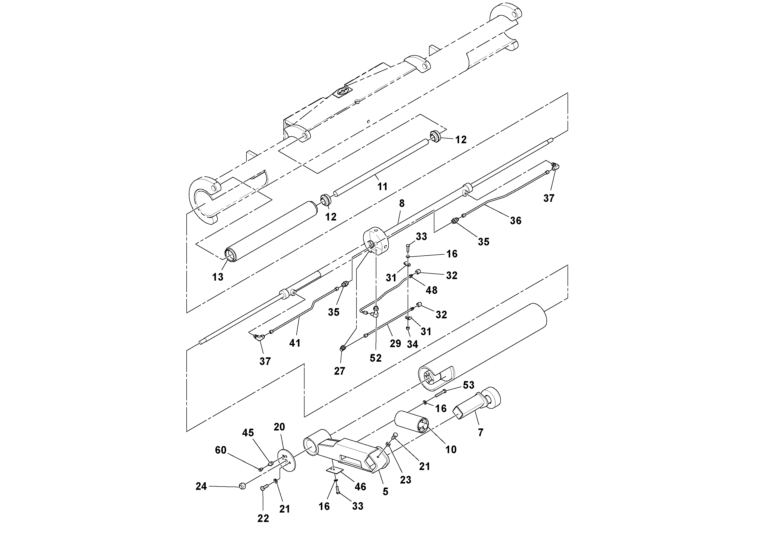 Схема запчастей Volvo PF6110 - 50639 Truck Hitch Assembly PF6110 S/N 197474 -