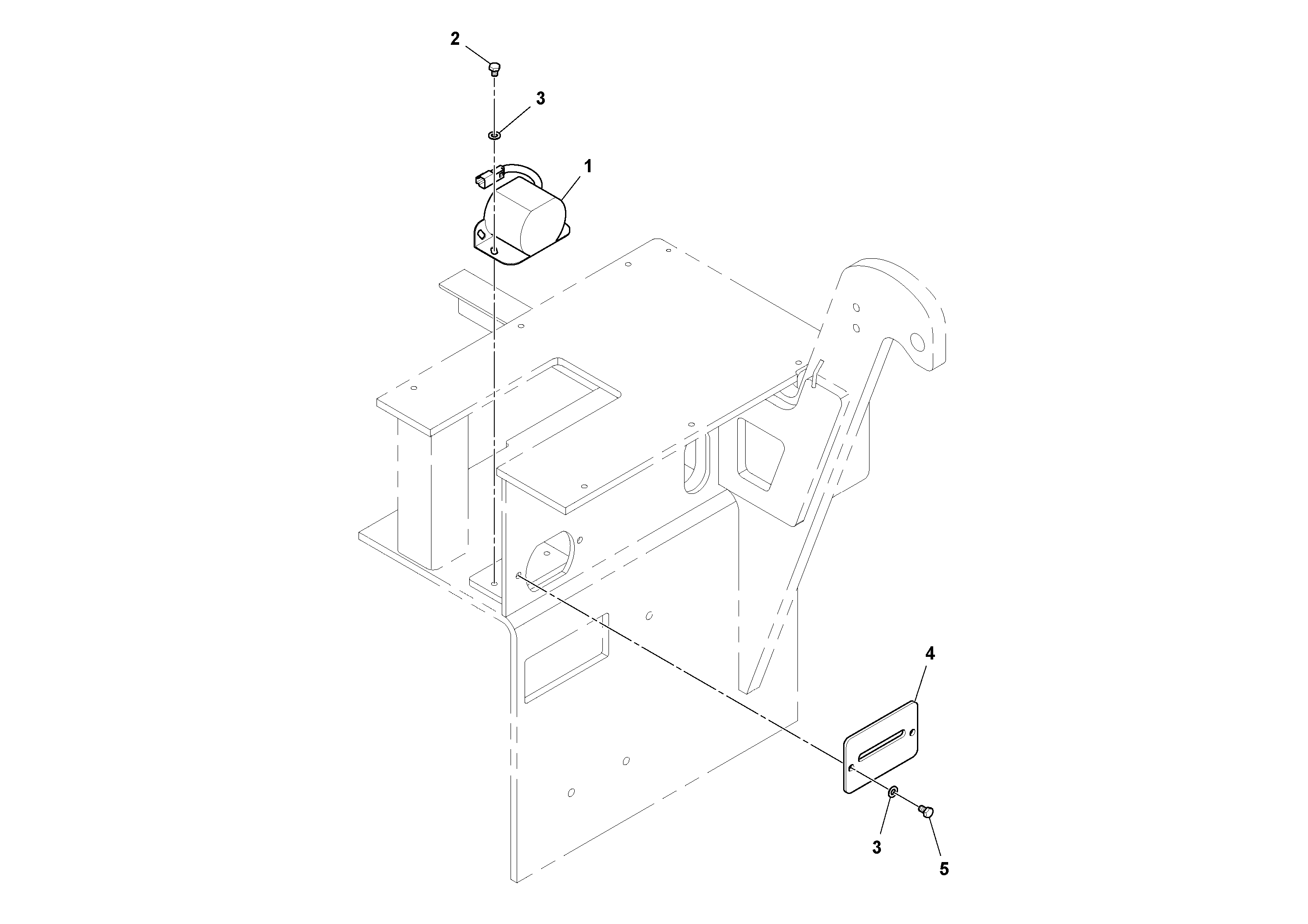 Схема запчастей Volvo PF6110 - 74907 Back-up Alarm Installation PF6110 S/N 197474 -