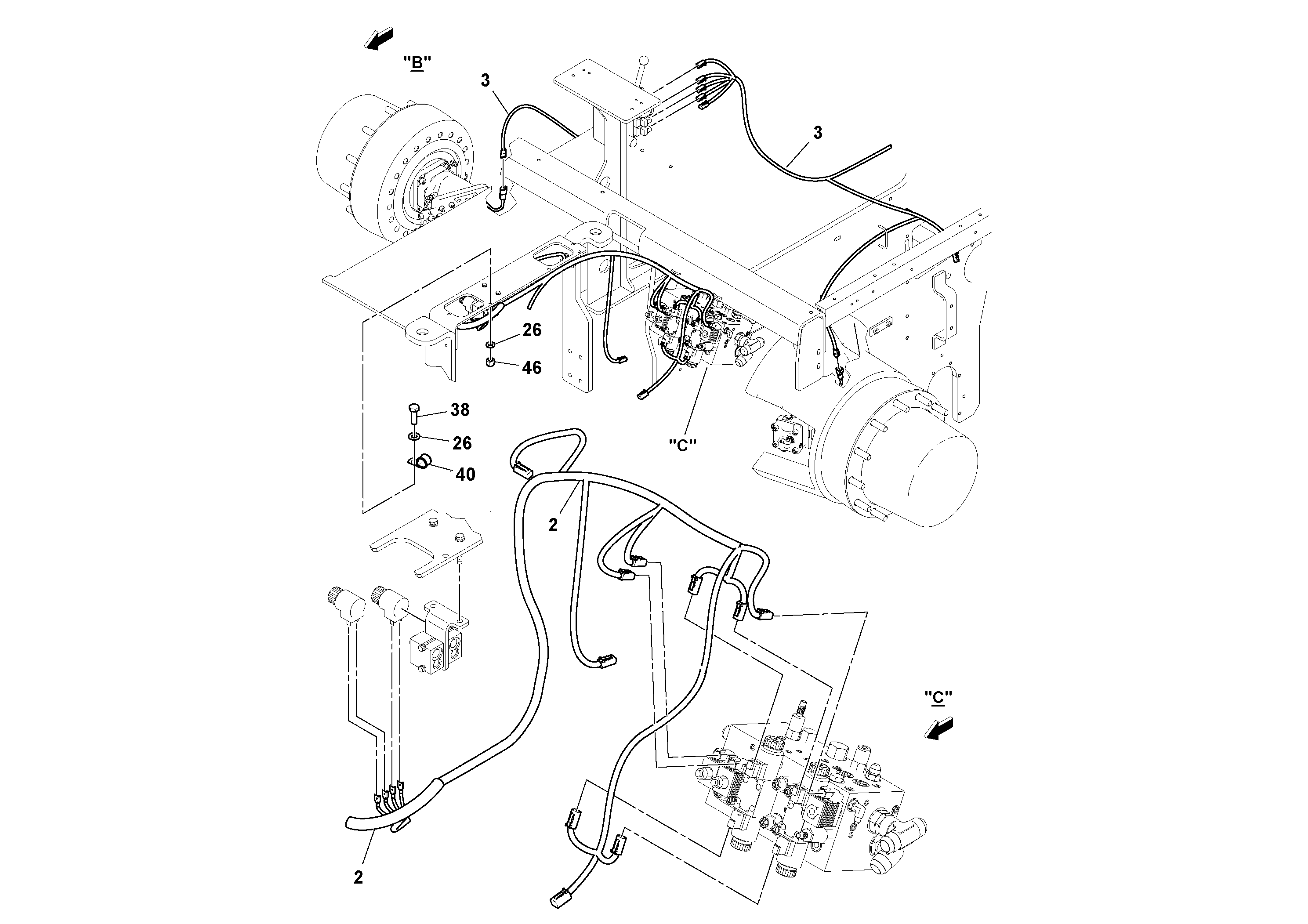 Схема запчастей Volvo PF6110 - 45291 Harness Installation PF6110 S/N 197474 -