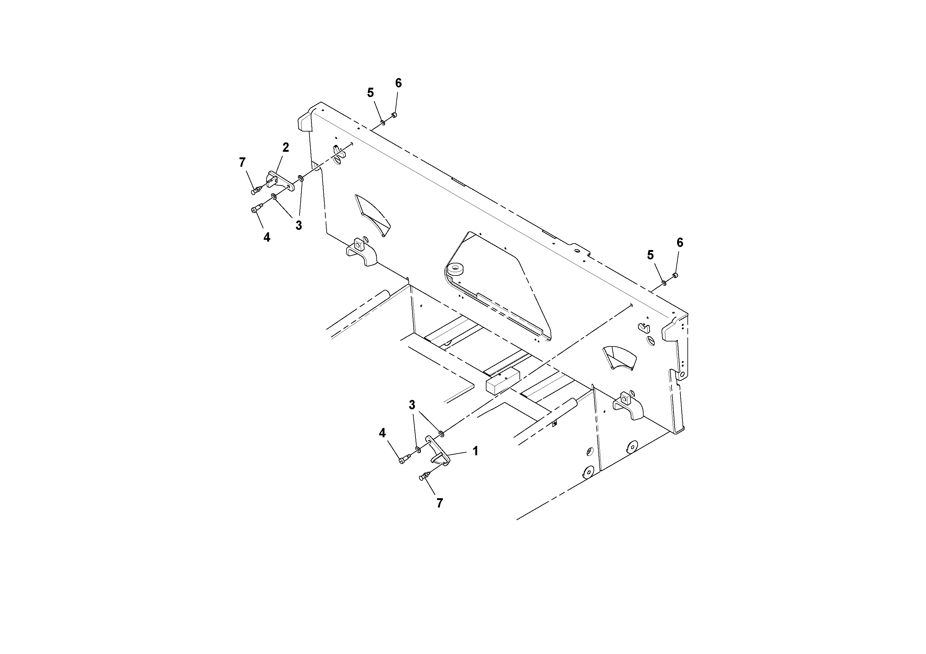 Схема запчастей Volvo PF6110 - 100005 Hopper Lock Installation PF6110 S/N 197474 -