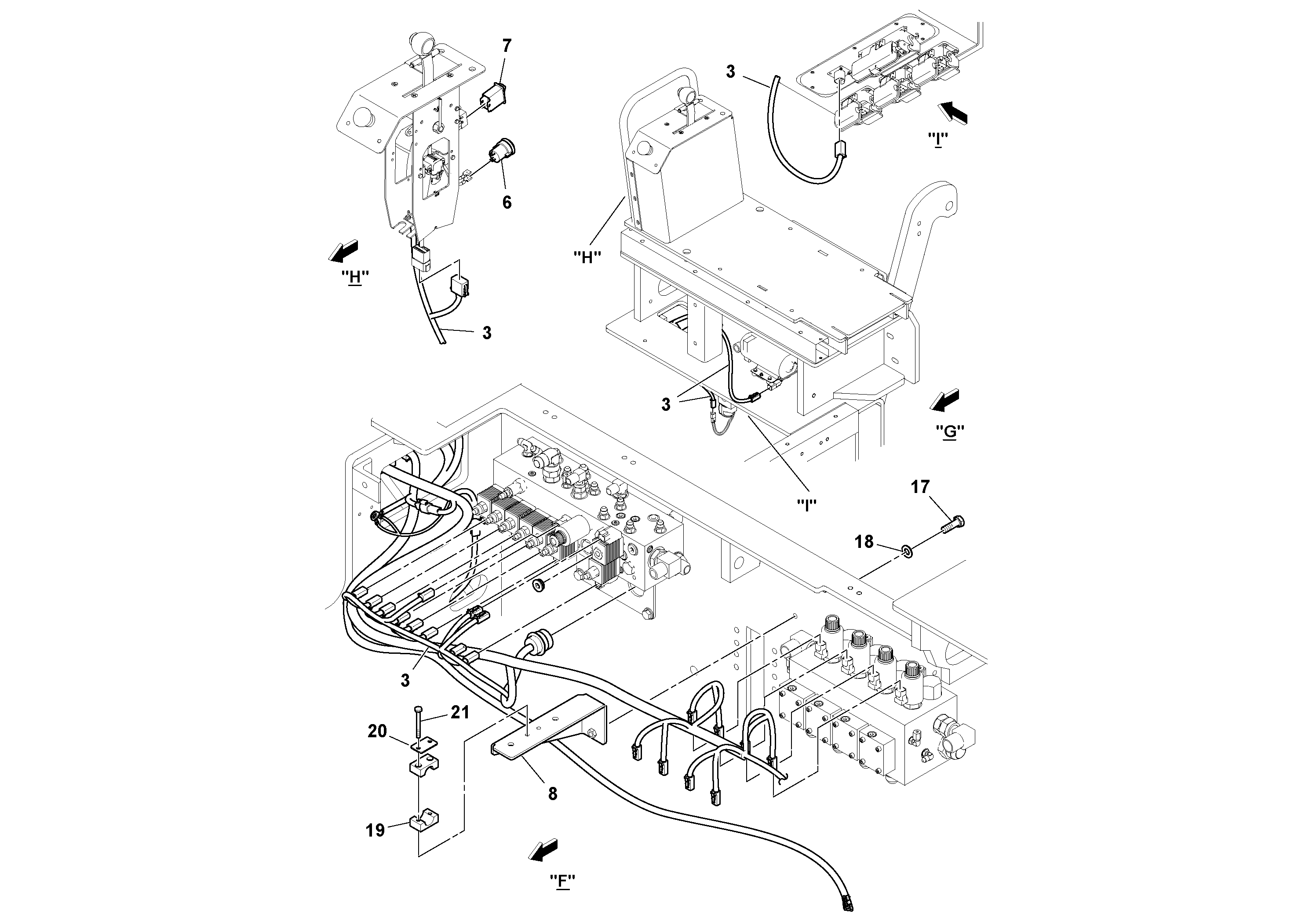 Схема запчастей Volvo PF6110 - 49122 Harness Installation PF6110 S/N 197474 -