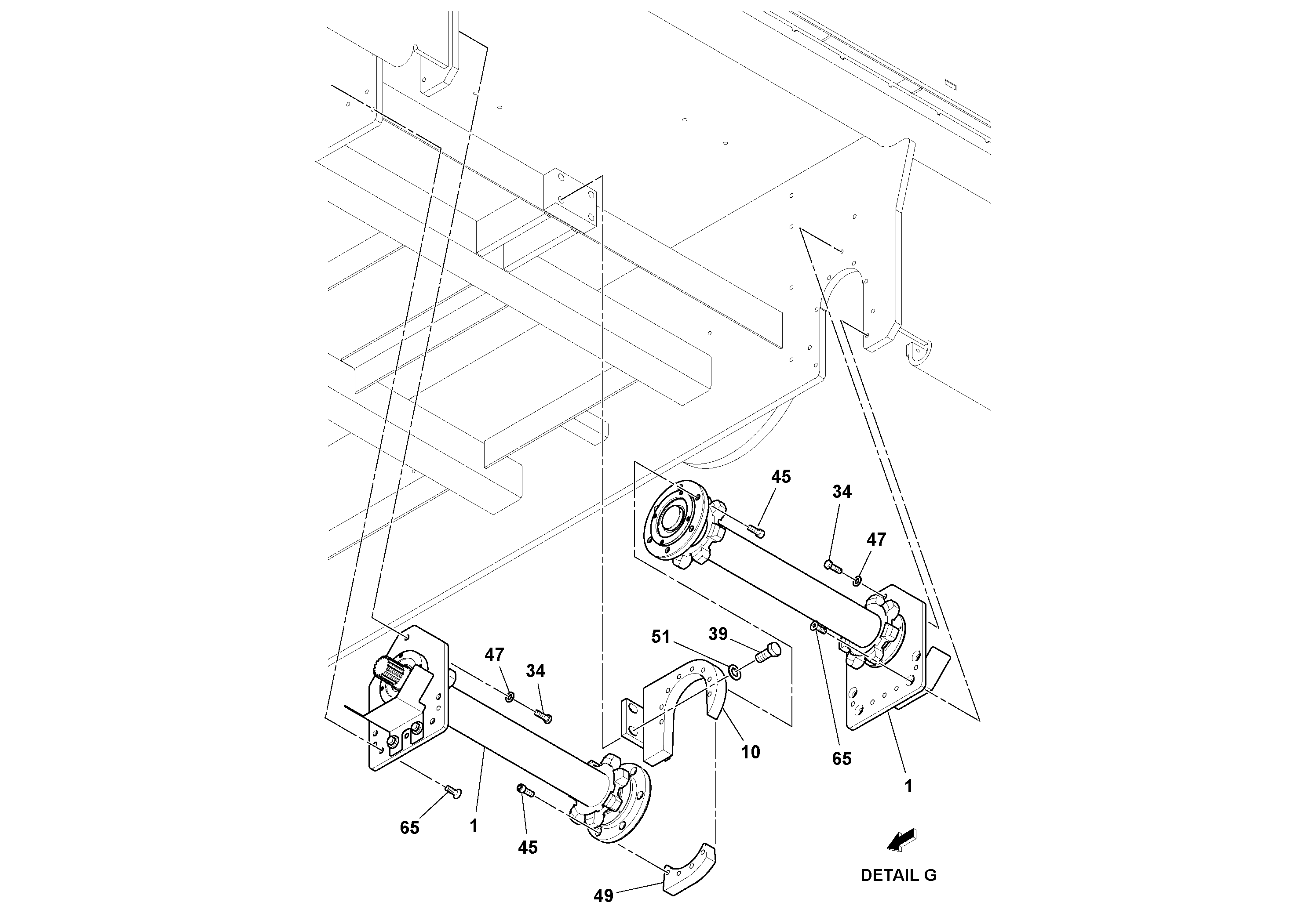 Схема запчастей Volvo PF6110 - 101037 Conveyor Installation PF6110 S/N 197474 -