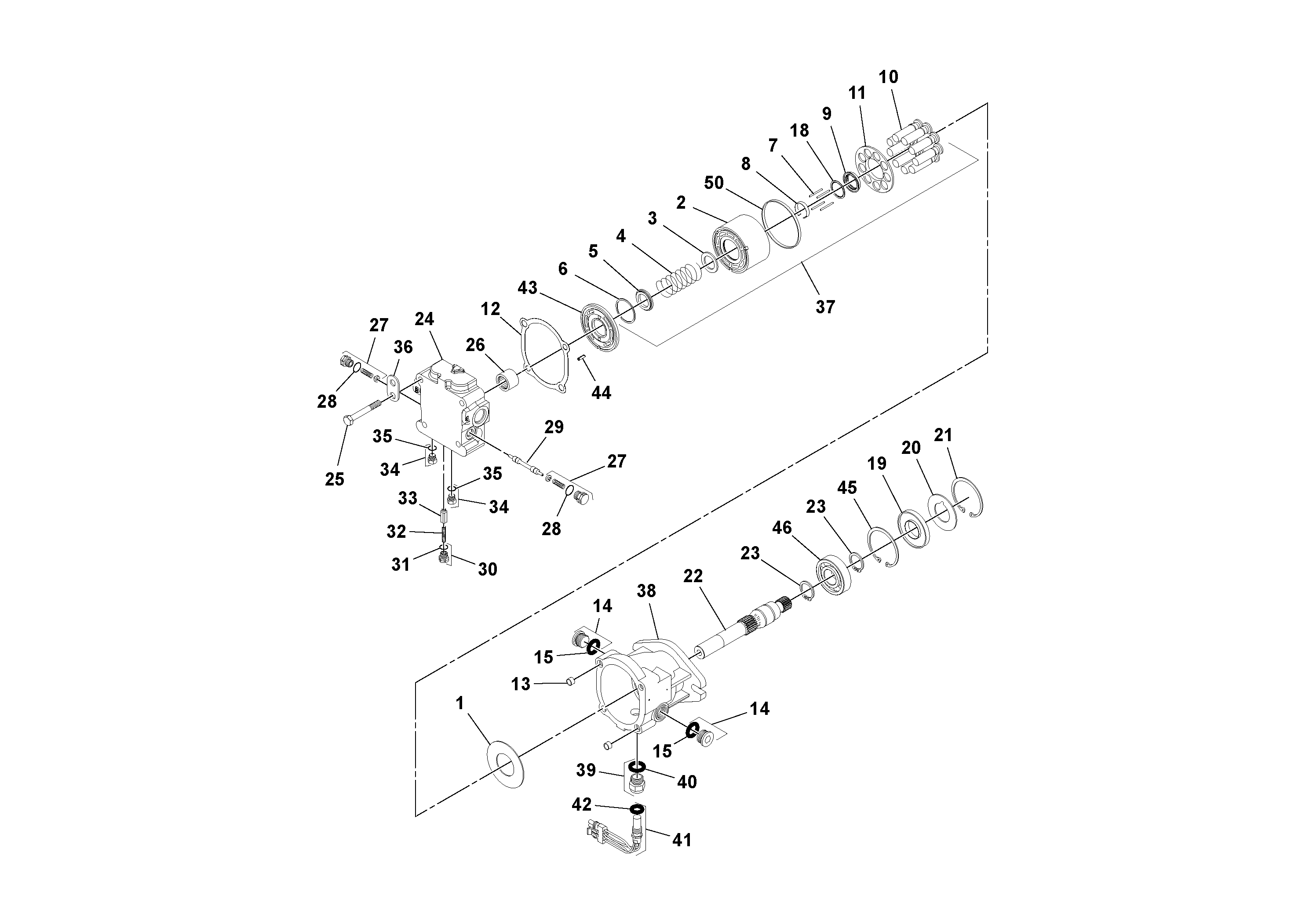 Схема запчастей Volvo PF6110 - 101145 Гидромотор PF6110 S/N 197474 -