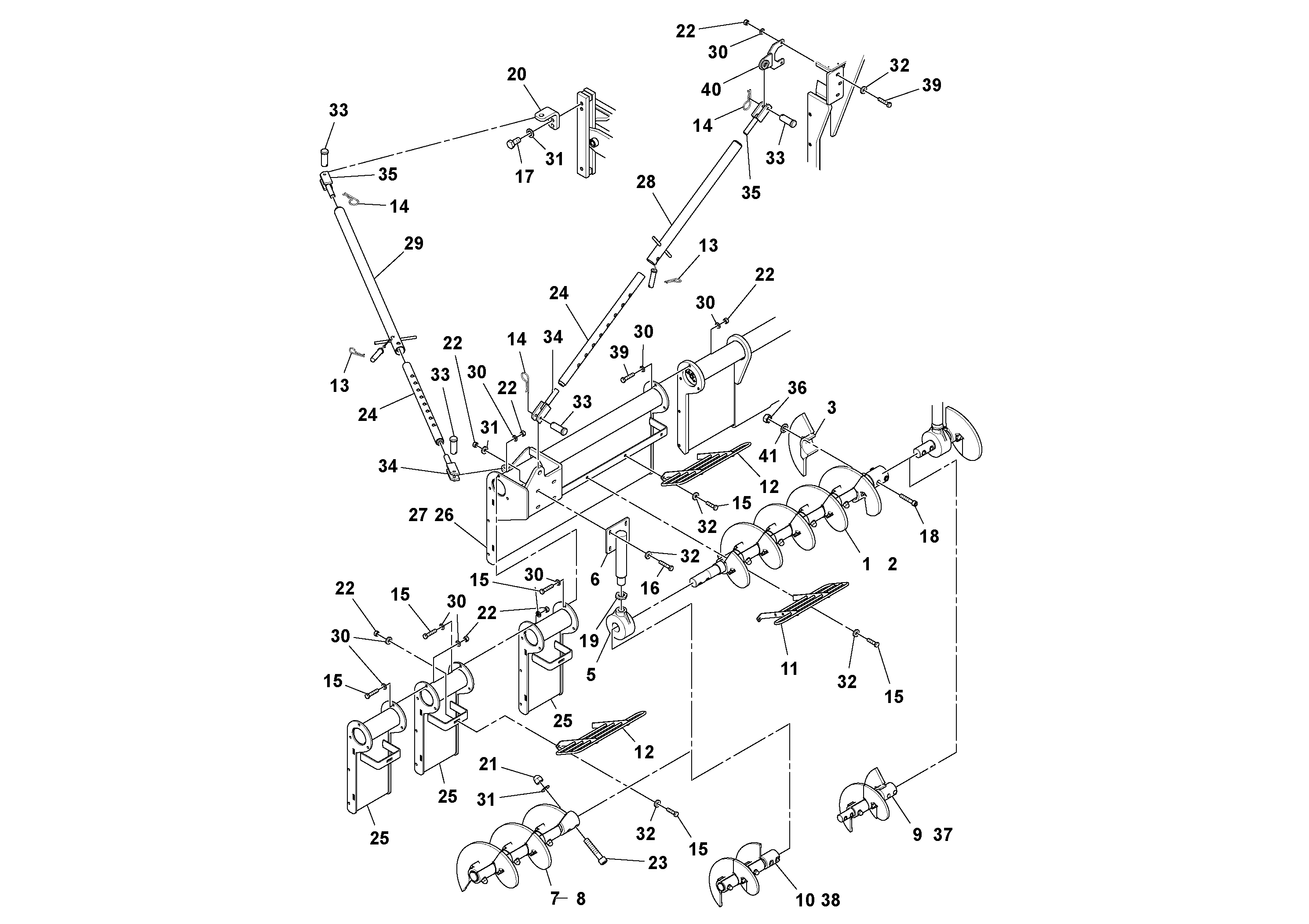 Схема запчастей Volvo PF6110 - 106696 20/22 Auger Extension Installation PF6110 S/N 197474 -