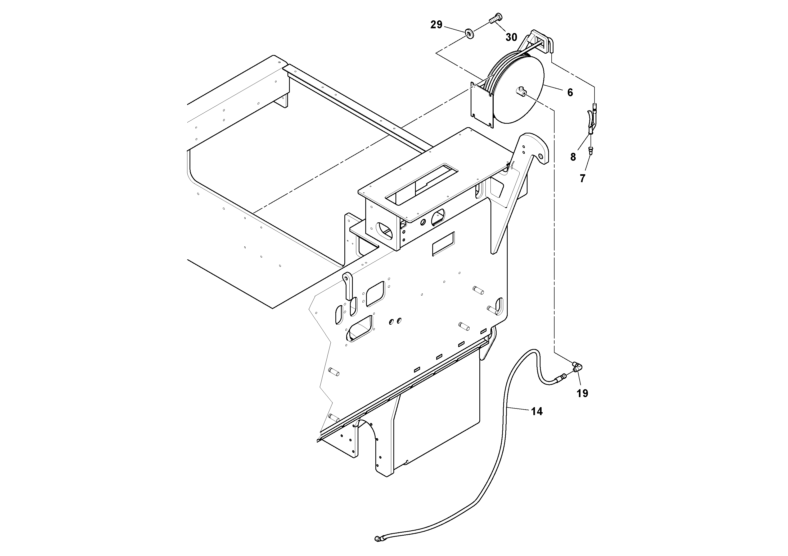 Схема запчастей Volvo PF6110 - 47662 Track Washdown Installation PF6110 S/N 197474 -