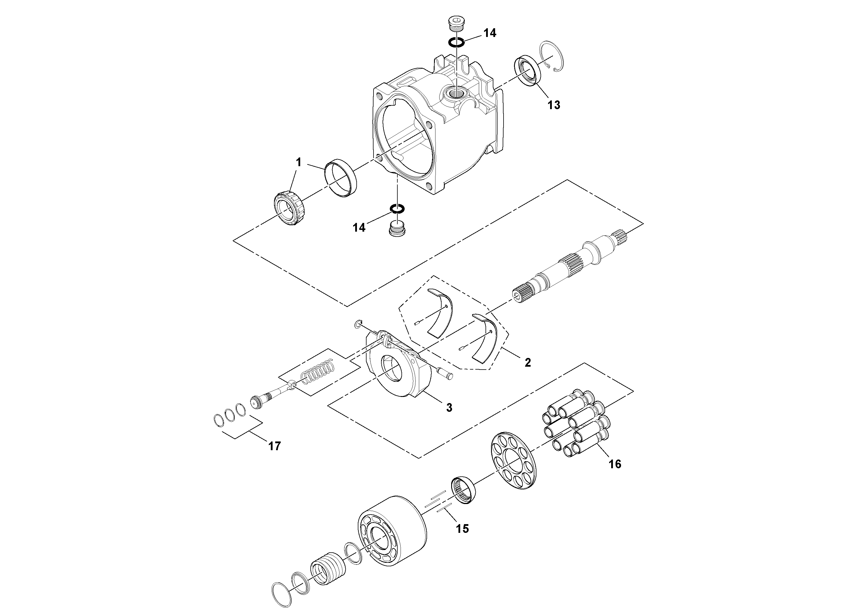 Схема запчастей Volvo PF6110 - 47020 Насос PF6110 S/N 197474 -
