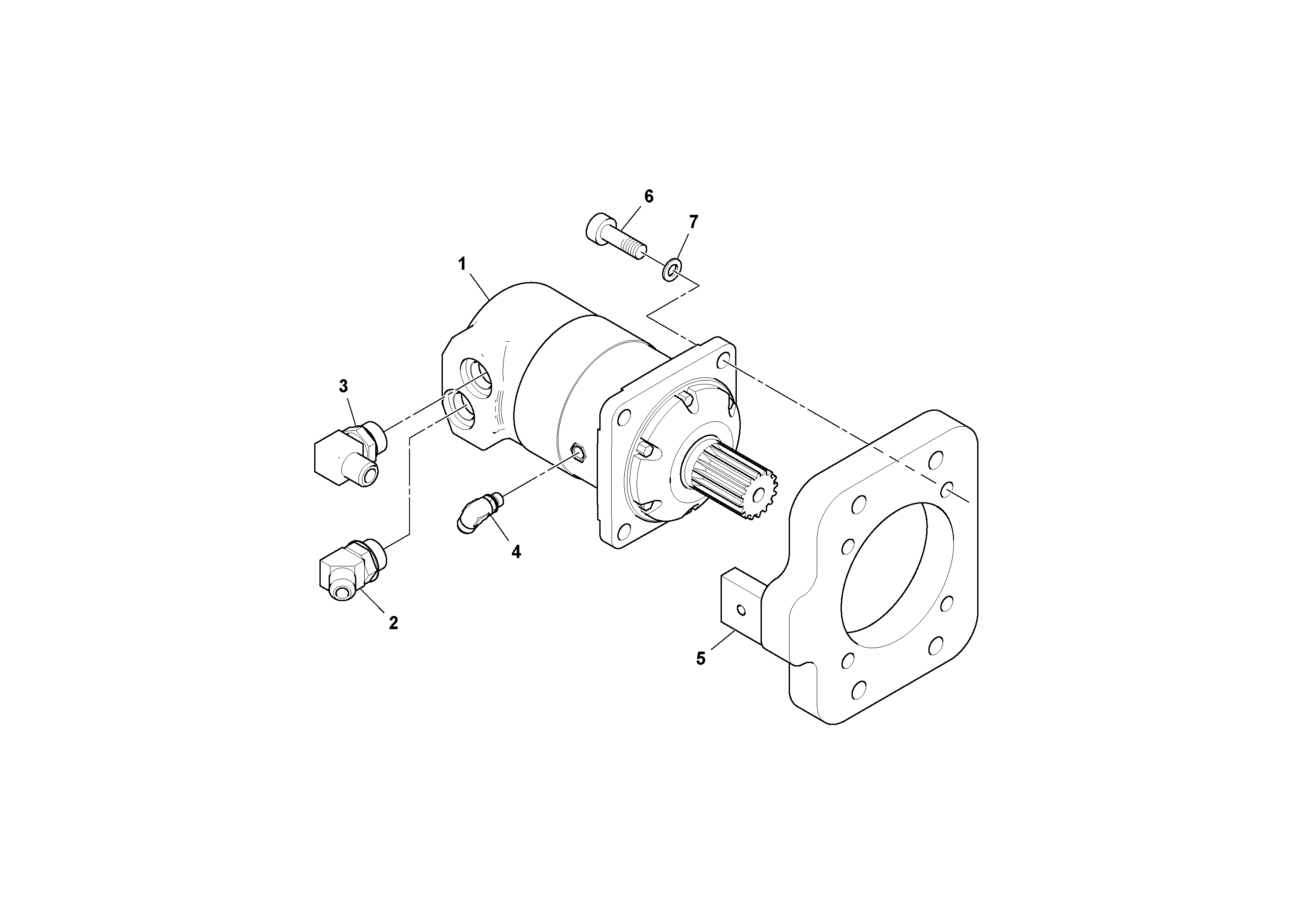 Схема запчастей Volvo PF6110 - 58272 Conveyor Motor Assembly PF6110 S/N 197474 -