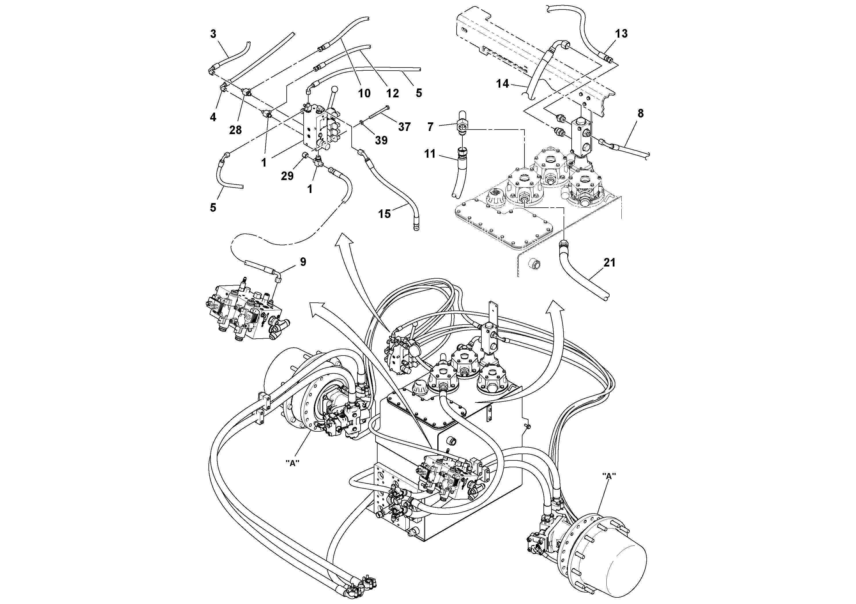 Схема запчастей Volvo PF6110 - 64985 Propulsion Installation PF6110 S/N 197474 -