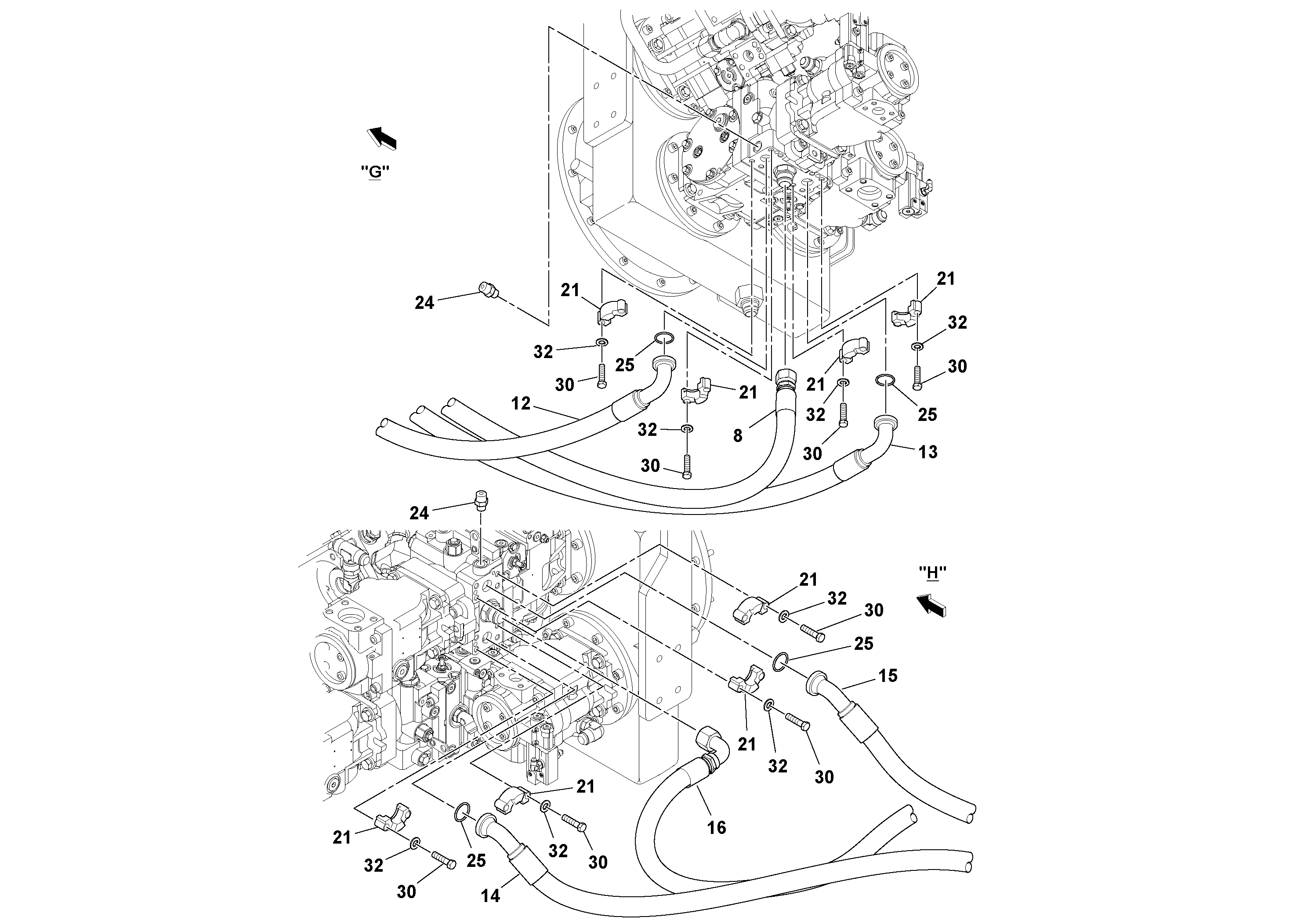 Схема запчастей Volvo PF6110 - 66668 Propulsion Installation PF6110 S/N 197474 -