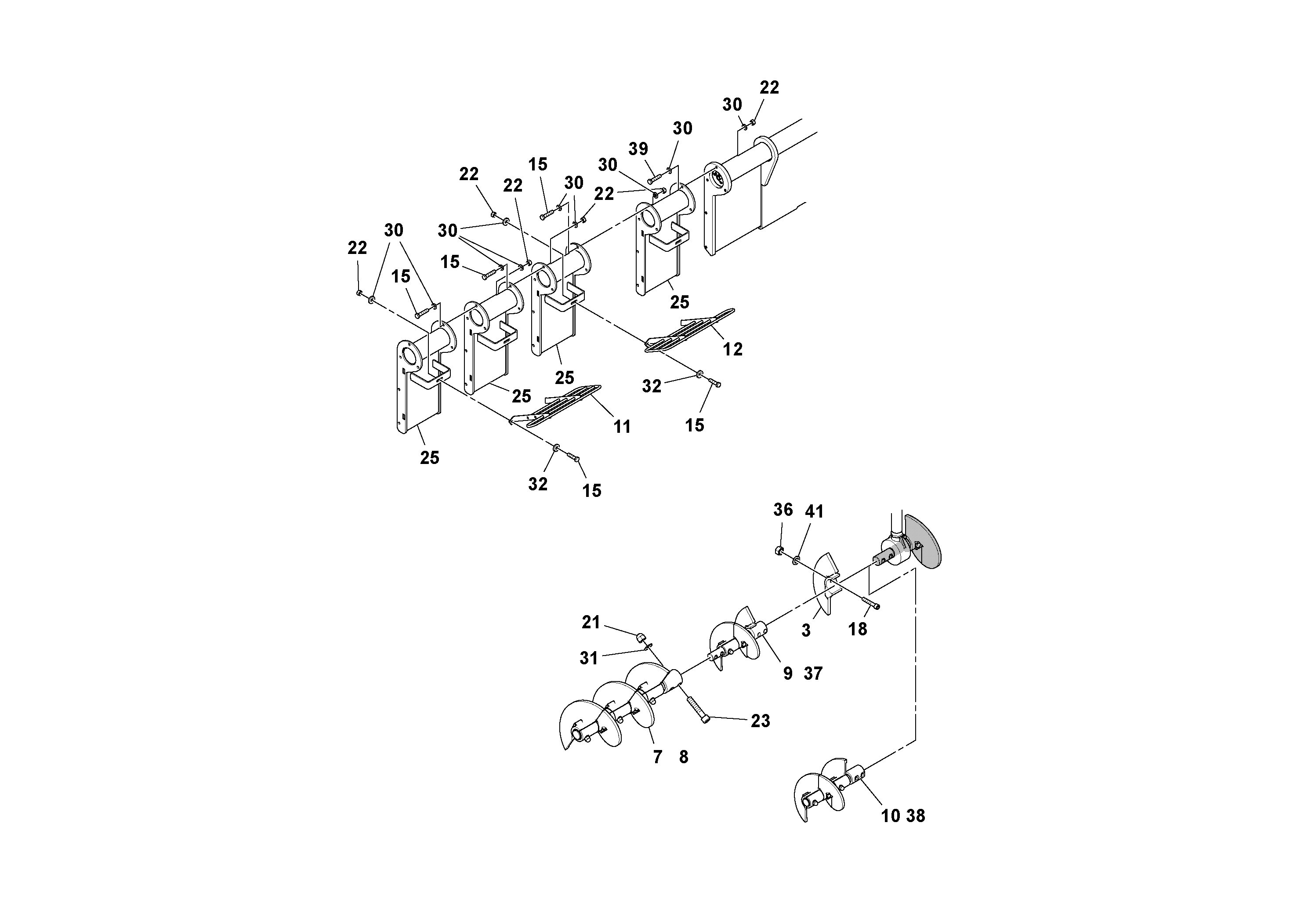 Схема запчастей Volvo PF6110 - 76789 12/14 Auger Extension Installation PF6110 S/N 197474 -