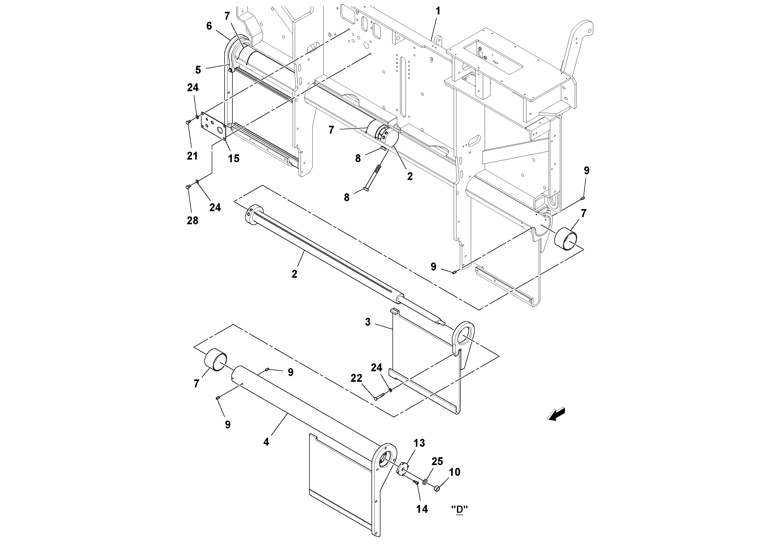 Схема запчастей Volvo PF6110 - 100307 Main Frame Installation PF6110 S/N 197474 -