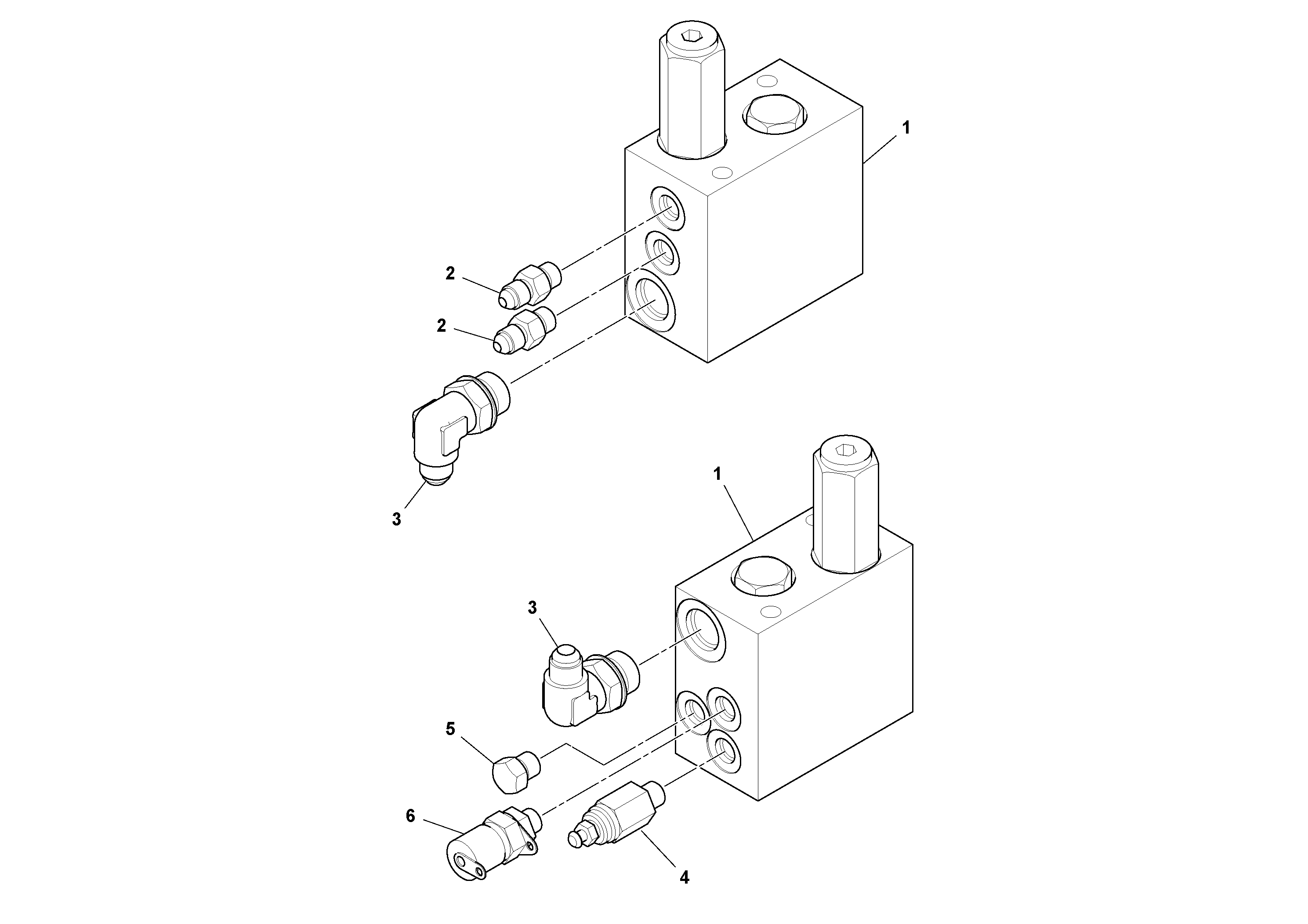 Схема запчастей Volvo PF6110 - 62259 Track Tension Valve Assembly PF6110 S/N 197474 -