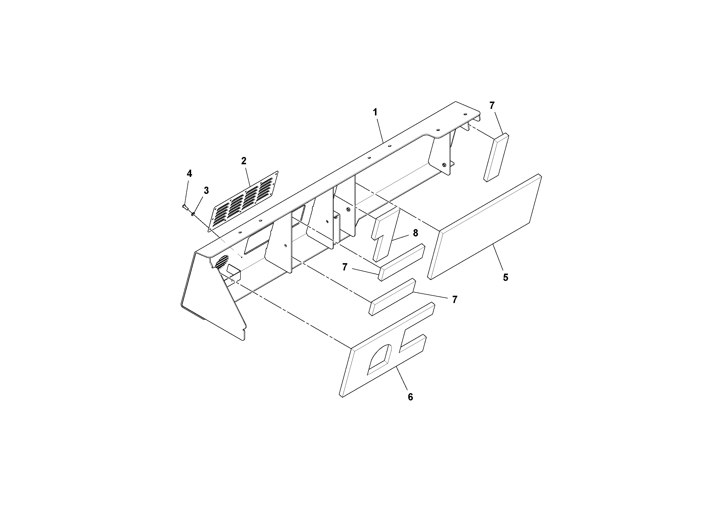 Схема запчастей Volvo PF6110 - 25242 Front Hood Assembly PF6110 S/N 197474 -
