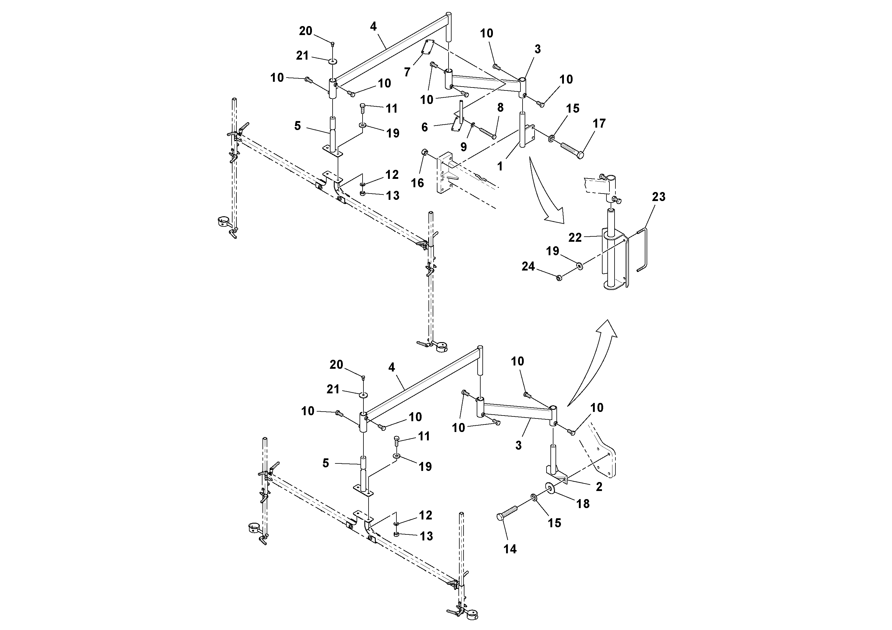 Схема запчастей Volvo PF6110 - 88583 Support Assembly PAVER CONTROLS ATT. PAVER CONTROLS PF6110, PF6160, PF6170