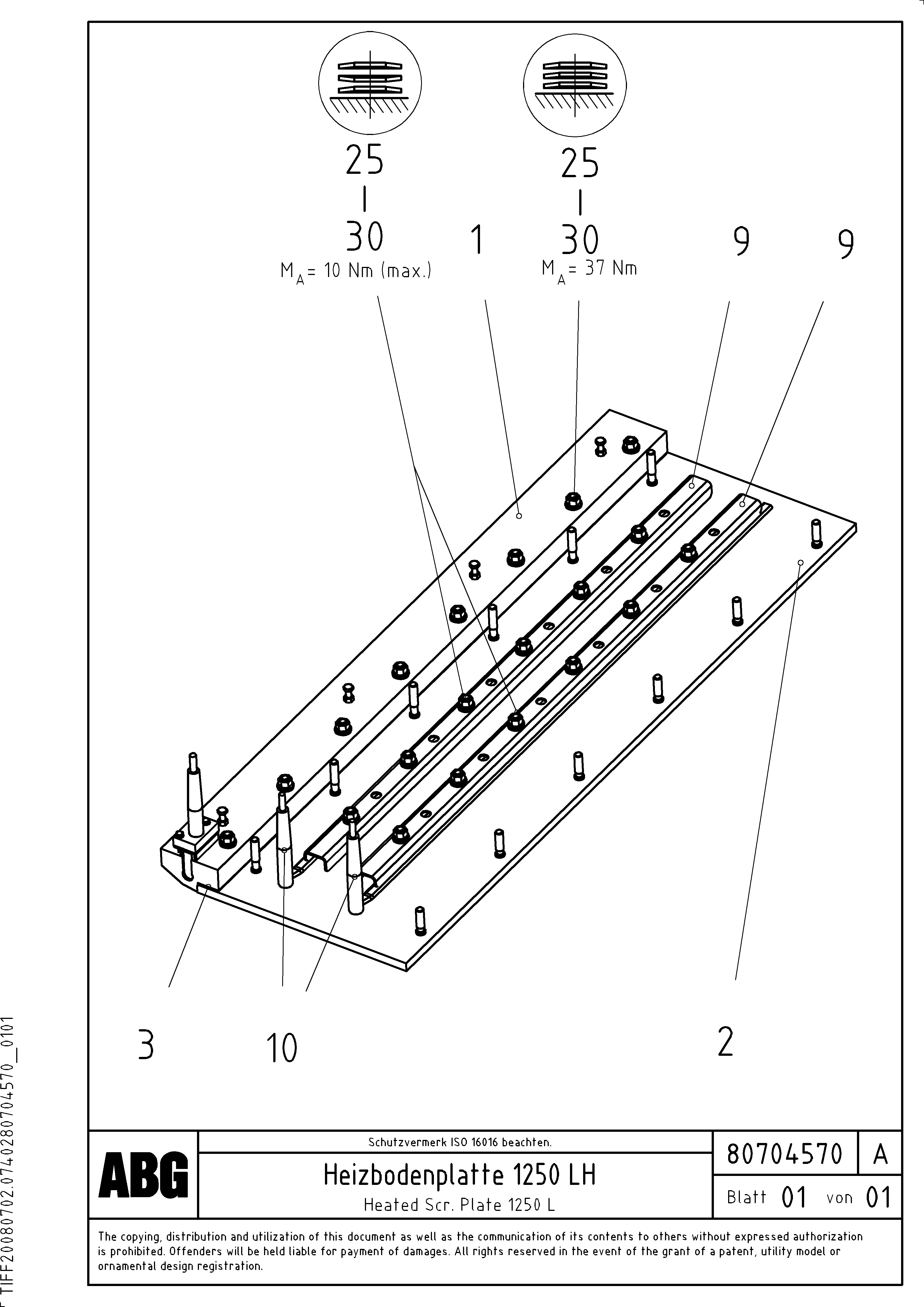 Схема запчастей Volvo PF6110 - 74992 Heating screed extension OMNI 1000 ATT. SCREEDS 3,0 - 9,0M PF6110, PF6160/6170