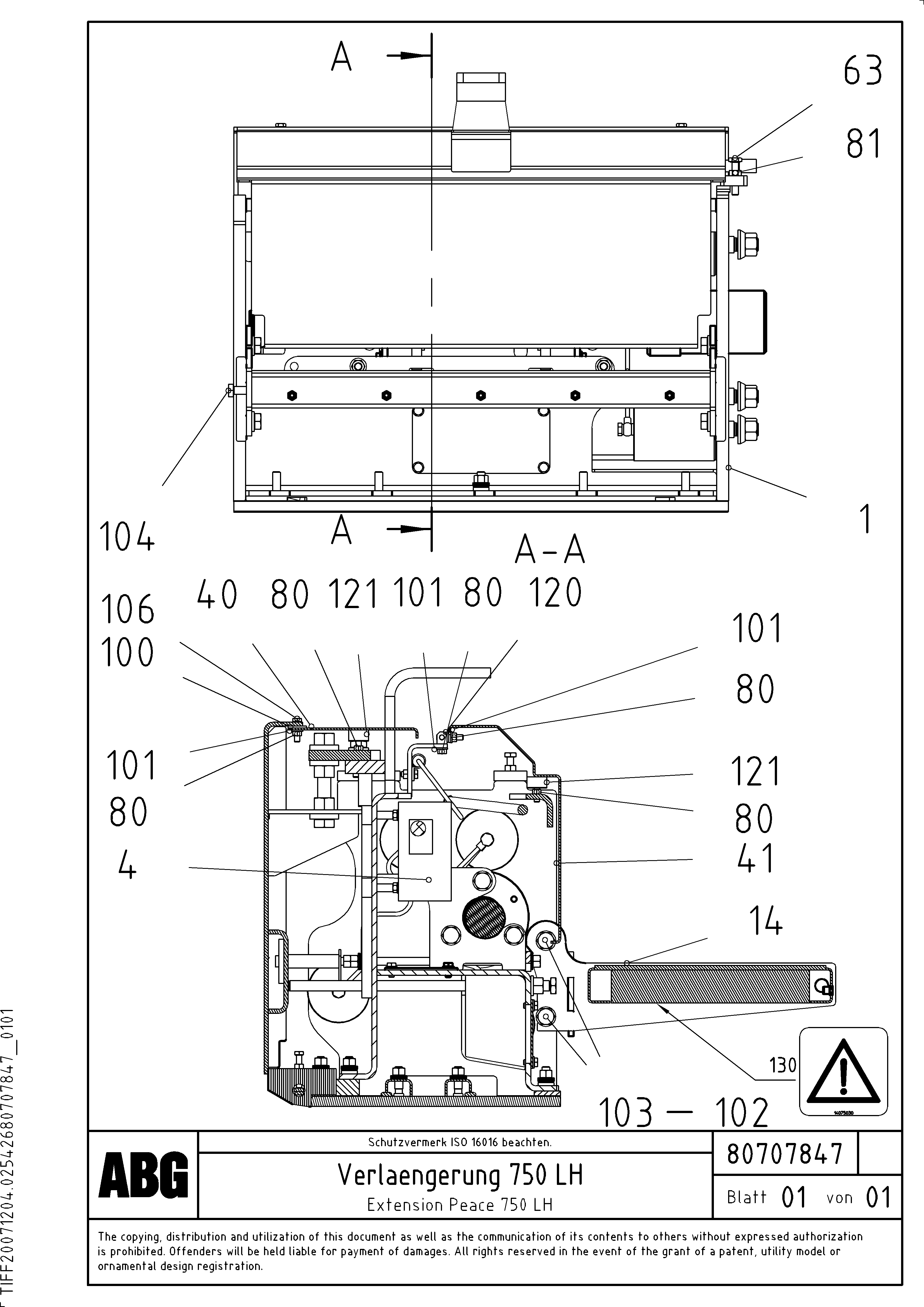 Схема запчастей Volvo PF6110 - 70491 Extension OMNI 1000 ATT. SCREEDS 3,0 - 9,0M PF6110, PF6160/6170