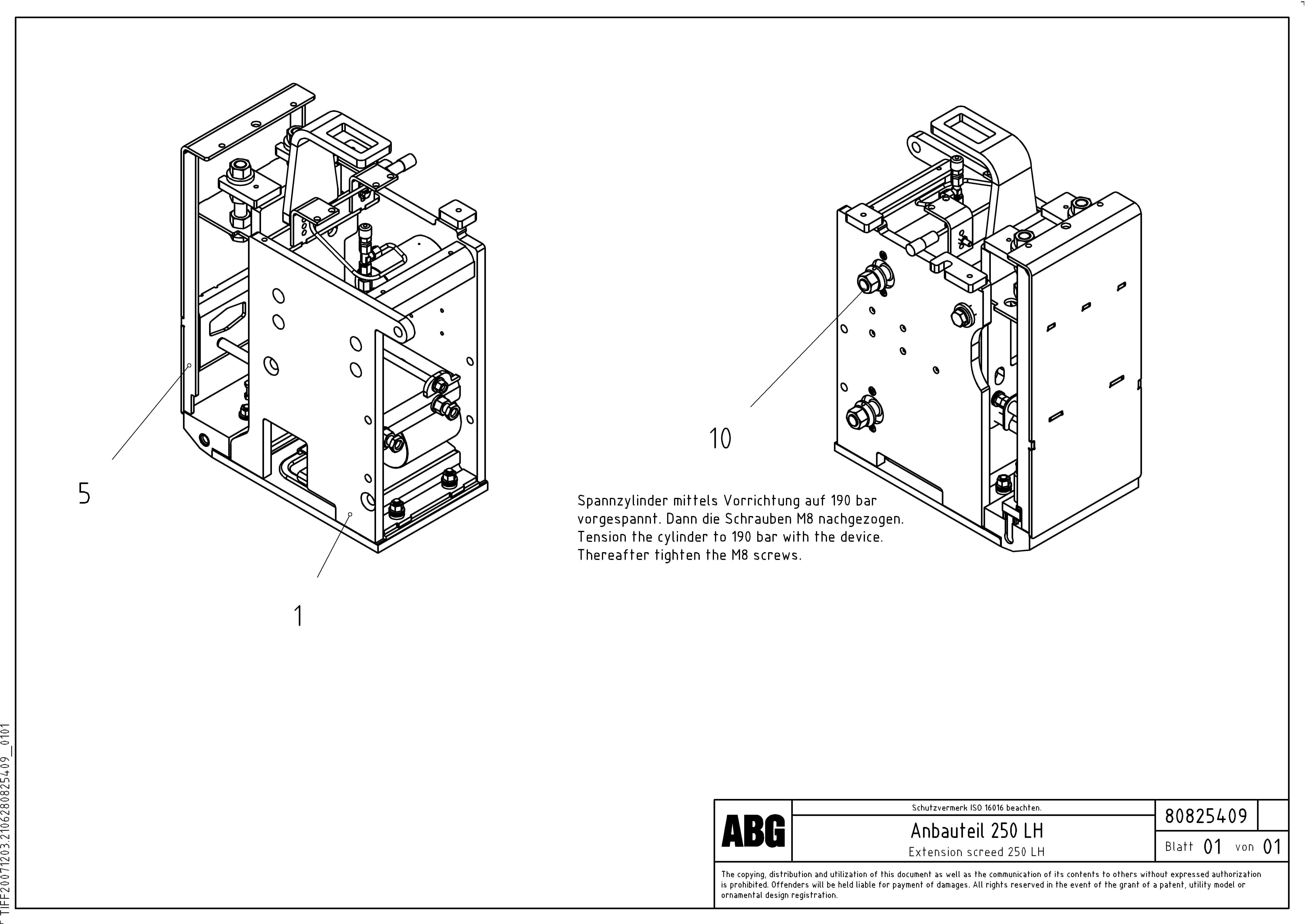 Схема запчастей Volvo PF6110 - 96209 Extension screed OMNI 1001 ATT. SCREEDS 3,0 - 9,0M PF6110 PF6160/PF6170