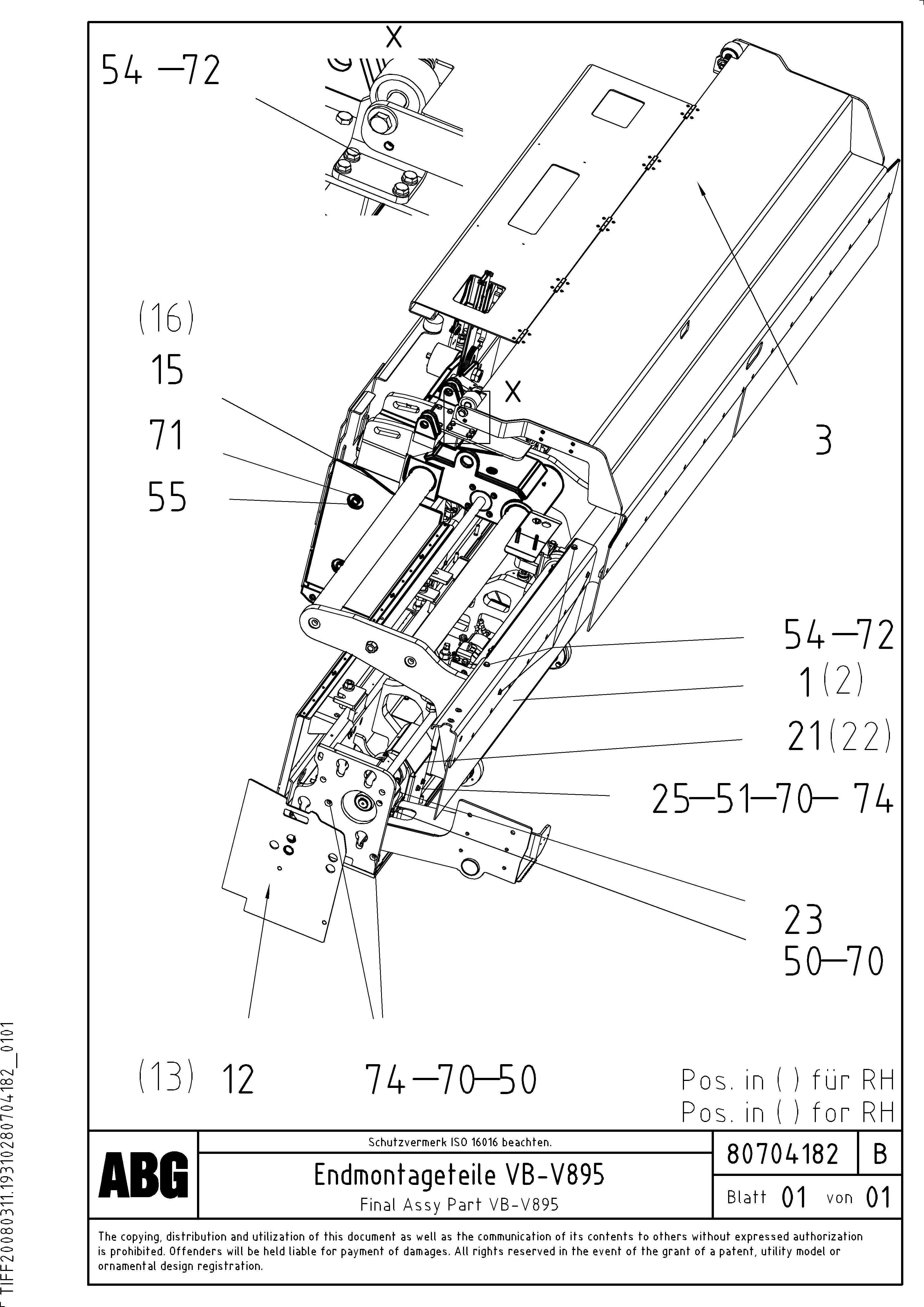 Схема запчастей Volvo PF6110 - 94593 Final assembly part for basic and extendable screed OMNI 1001 ATT. SCREEDS 3,0 - 9,0M PF6110 PF6160/PF6170