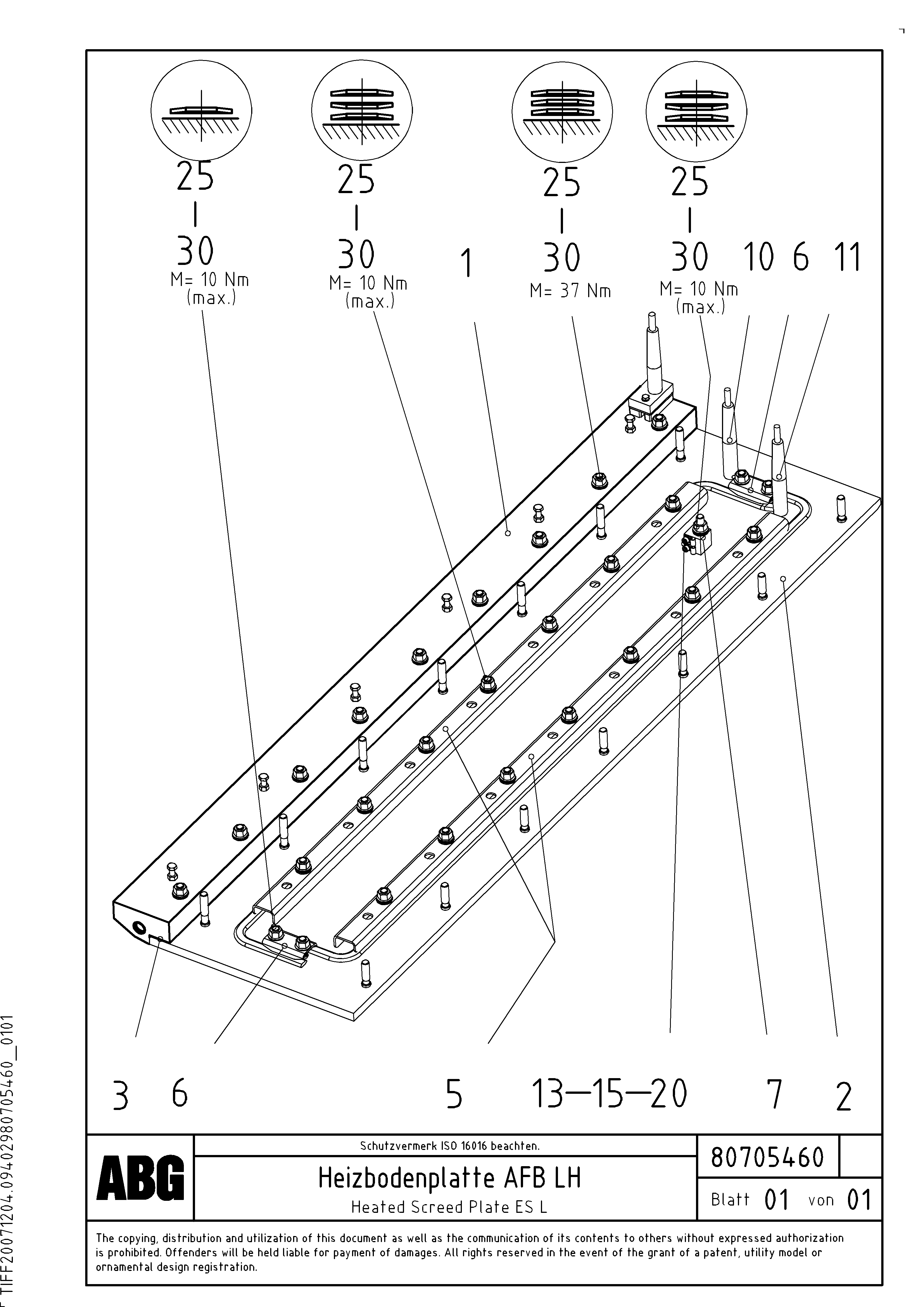 Схема запчастей Volvo PF6110 - 93352 Heated base plate for extendable screed OMNI 1001 ATT. SCREEDS 3,0 - 9,0M PF6110 PF6160/PF6170
