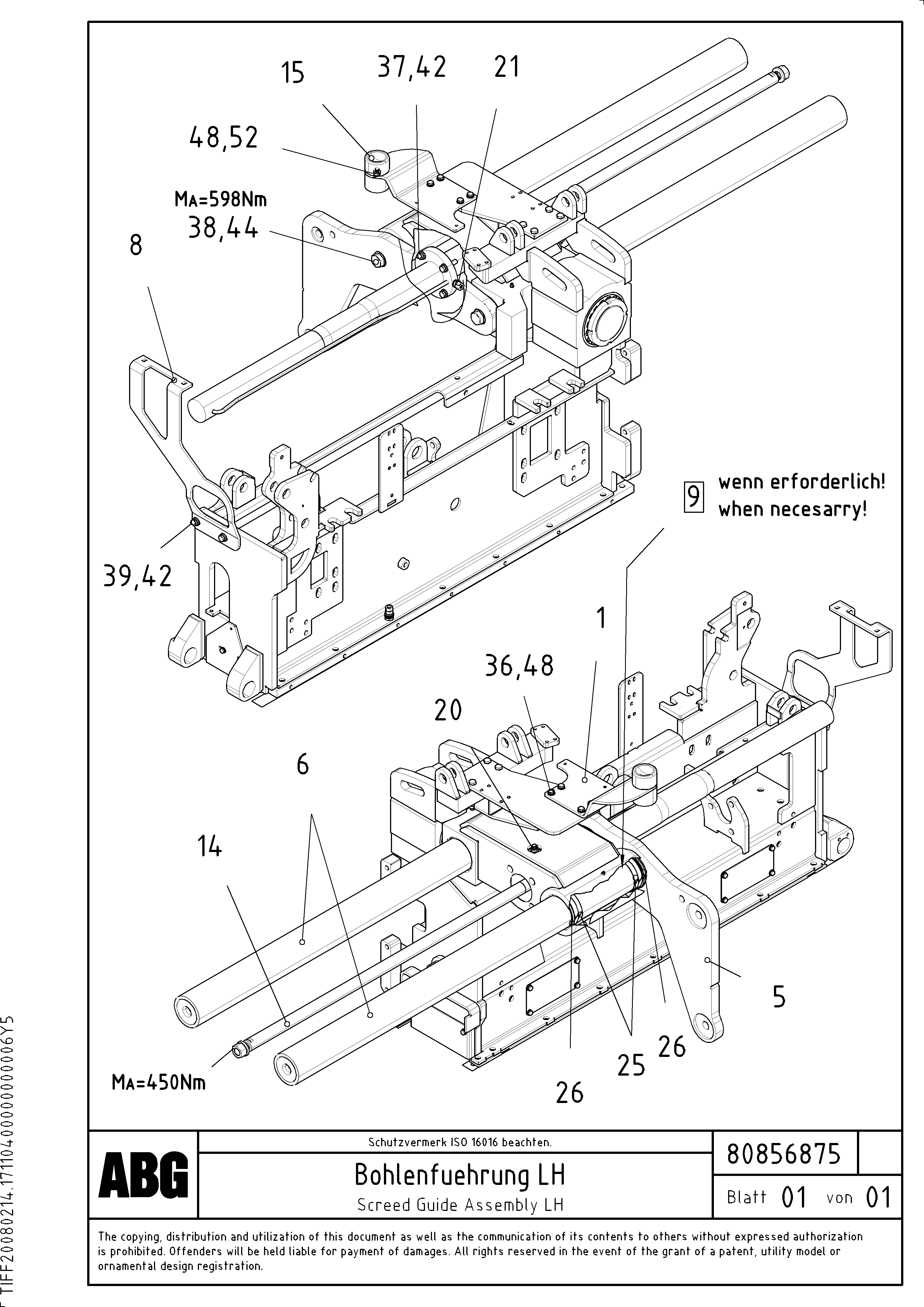Схема запчастей Volvo PF6110 - 94963 Screed guide for basic screed OMNI 1011 ATT. SCREEDS 3,0 - 9,0M PF6110 PF6160/PF6170