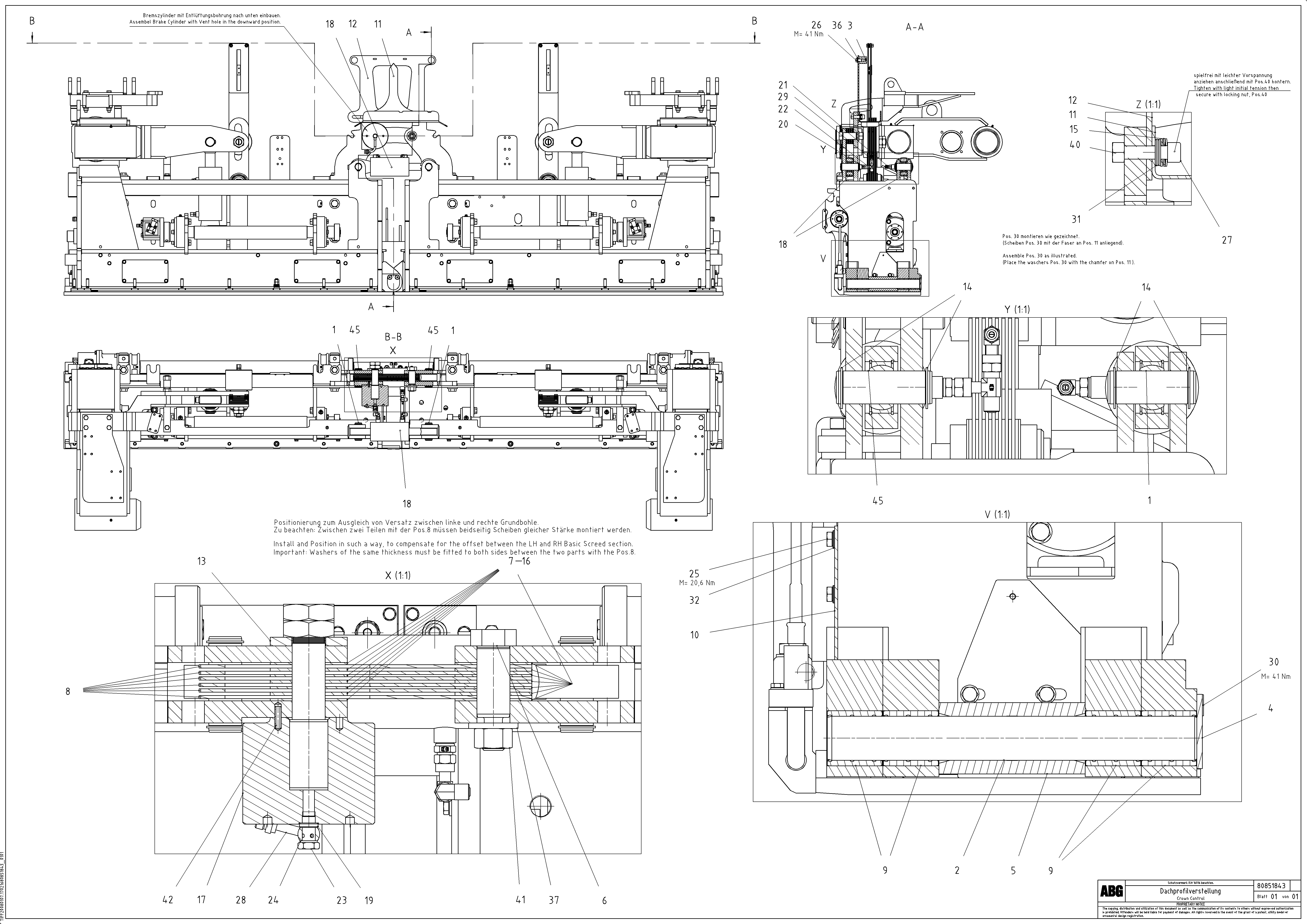 Схема запчастей Volvo PF6110 - 87511 Crown control for basic screed OMNI 1011 ATT. SCREEDS 3,0 - 9,0M PF6110 PF6160/PF6170