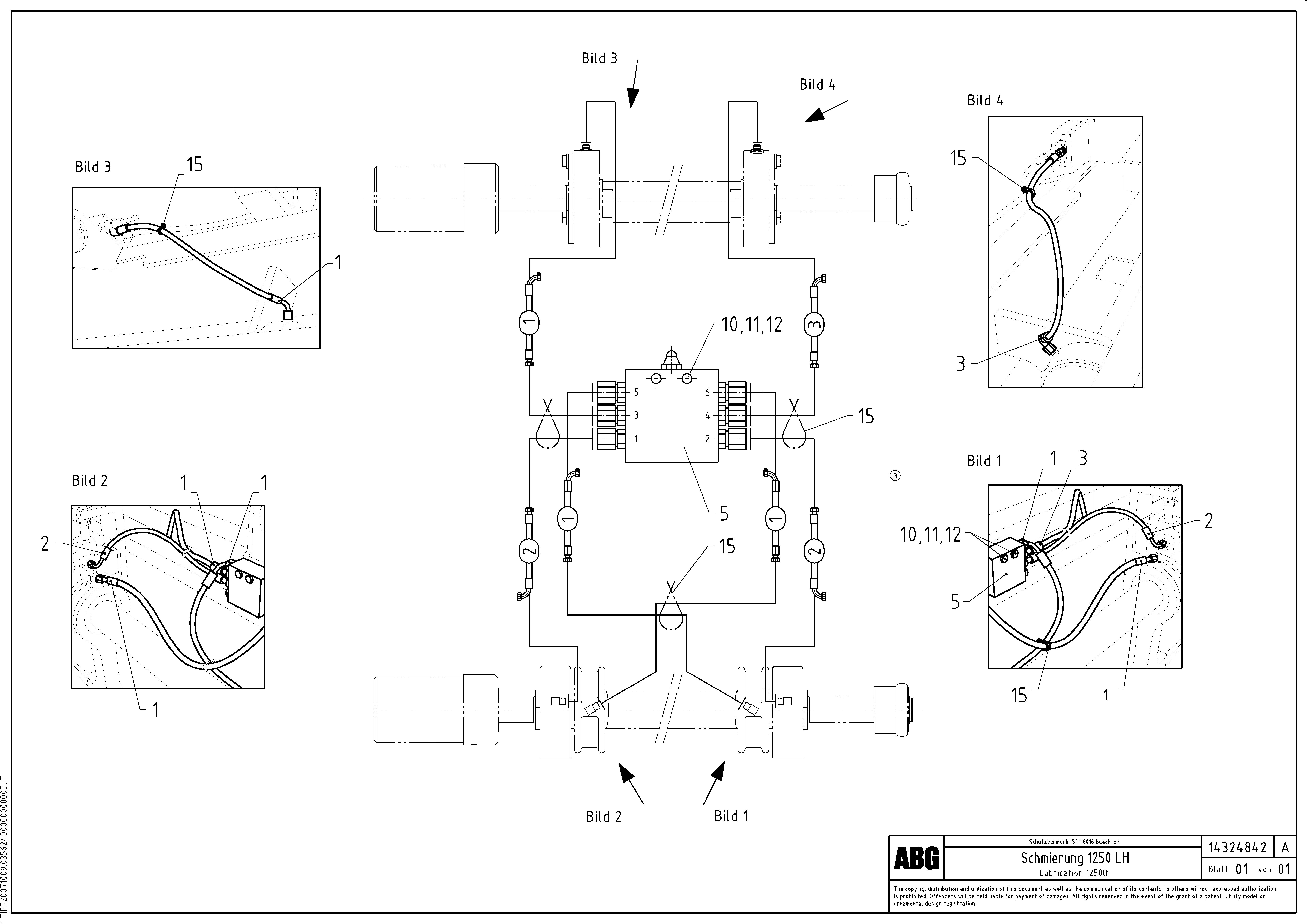 Схема запчастей Volvo PF6110 - 94055 Lubrication for extension OMNI 1011 ATT. SCREEDS 3,0 - 9,0M PF6110 PF6160/PF6170