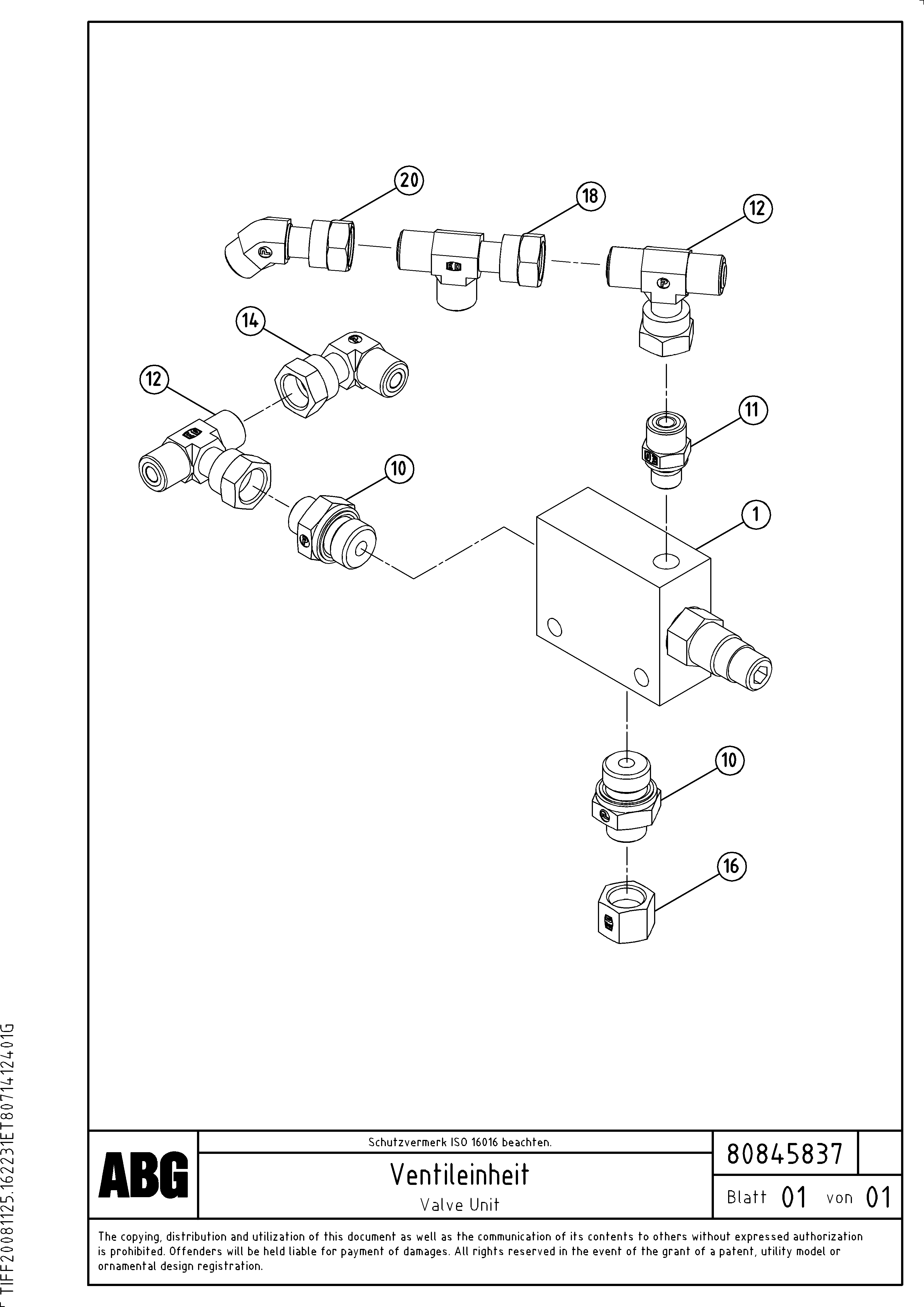 Схема запчастей Volvo PF6110 - 91175 Valve block for towing arms OMNI 1021 ATT. SCREEDS 3,0 - 9,0M PF6110 PF6160/PF6170