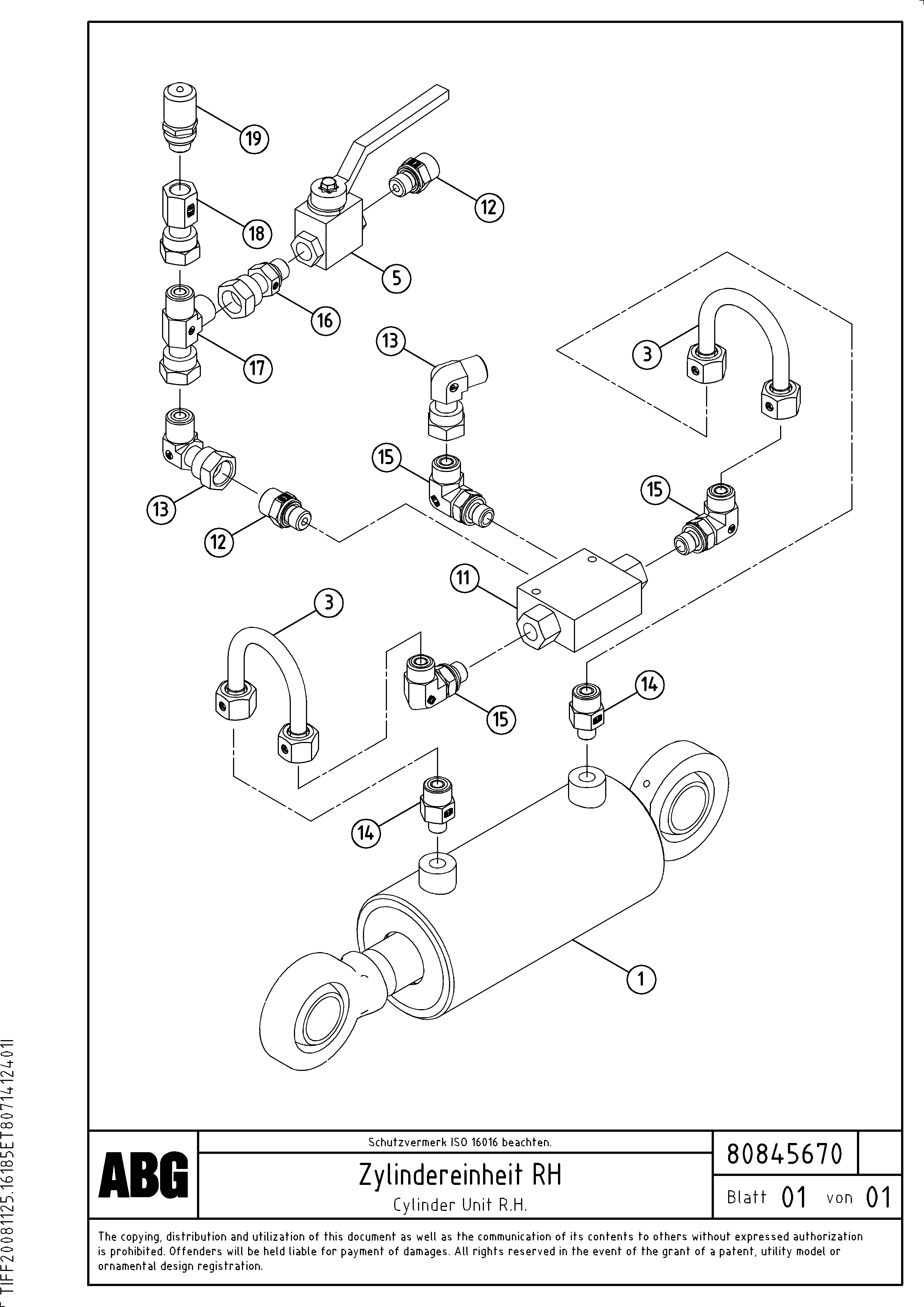 Схема запчастей Volvo PF6110 - 90934 Cylinder assembly for towing arms OMNI 1021 ATT. SCREEDS 3,0 - 9,0M PF6110 PF6160/PF6170