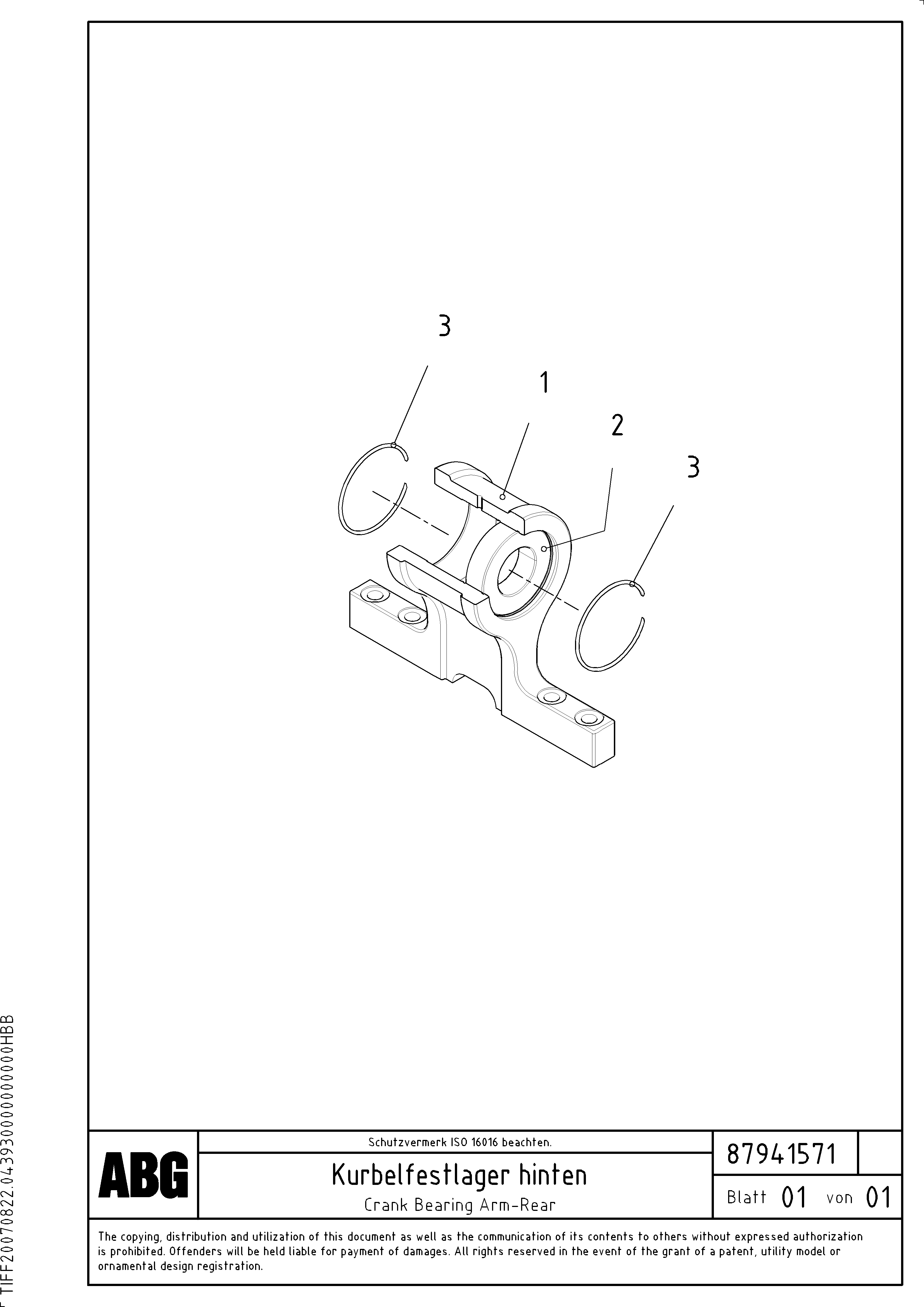 Схема запчастей Volvo PF6110 - 88463 Crank bearing arm for tamper/extension OMNI 1021 ATT. SCREEDS 3,0 - 9,0M PF6110 PF6160/PF6170