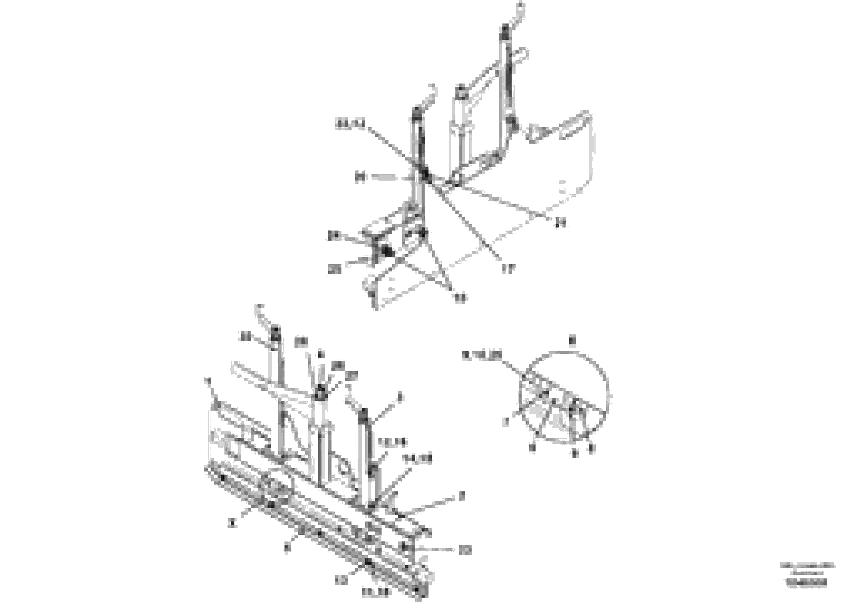 Схема запчастей Volvo PF6110 - 91191 Lateral limitation OMNI 1021 ATT. SCREEDS 3,0 - 9,0M PF6110 PF6160/PF6170