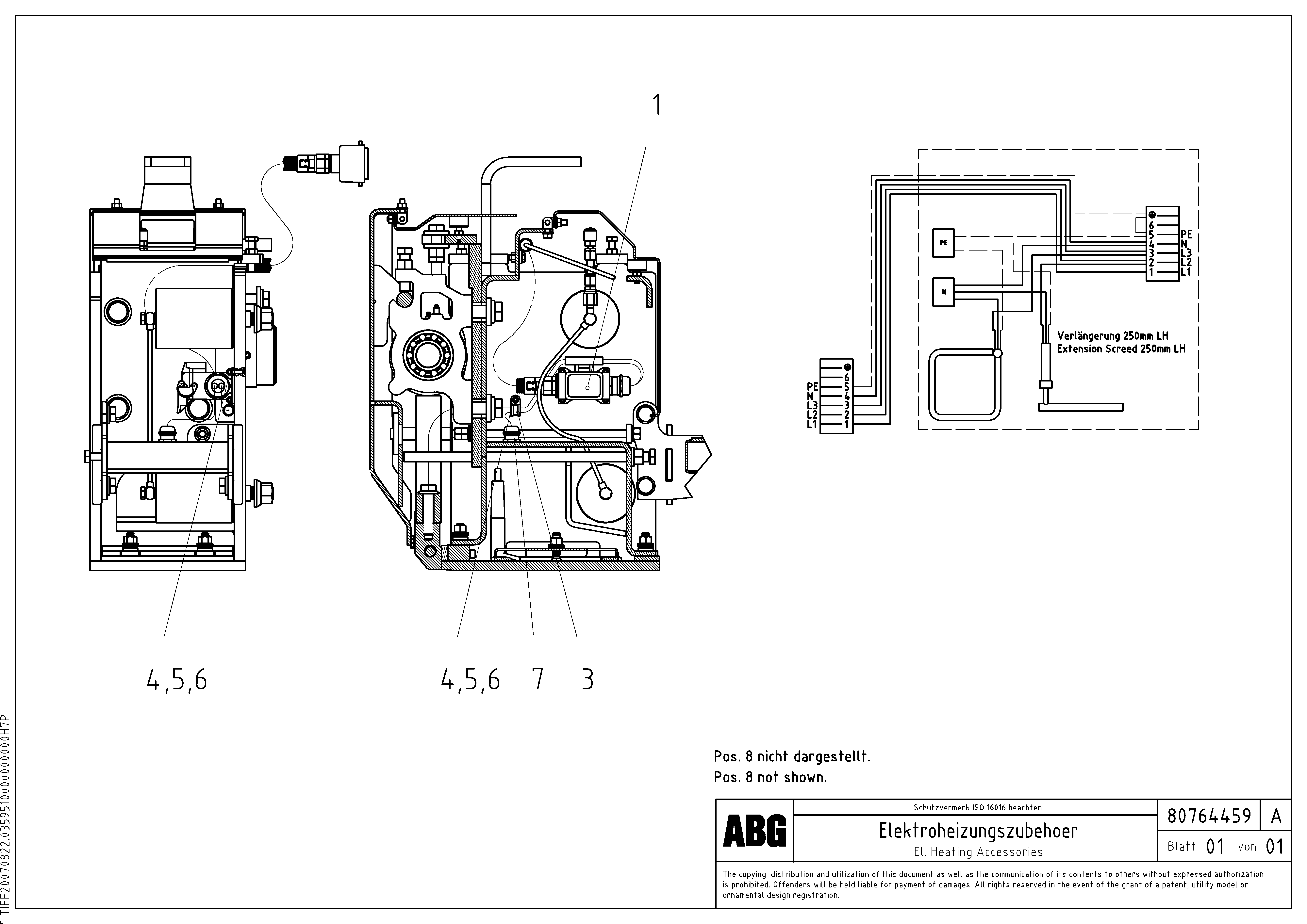 Схема запчастей Volvo PF6110 - 89637 El. heating accessories for extension OMNI 1000 ATT. SCREEDS 3,0 - 9,0M PF6110, PF6160/PF6170