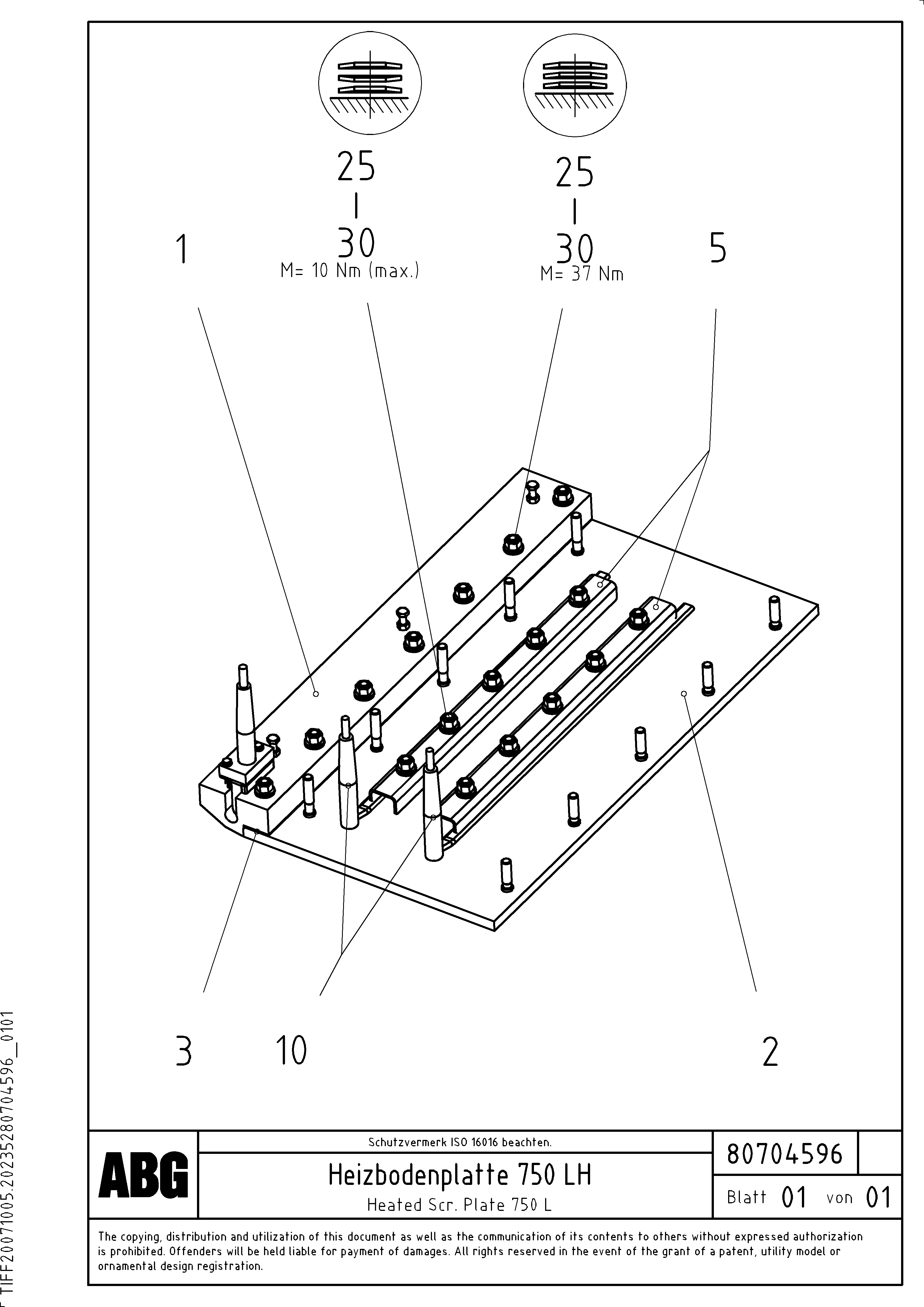 Схема запчастей Volvo PF6110 - 88669 Heating base plate for extension OMNI 1000 ATT. SCREEDS 3,0 - 9,0M PF6110, PF6160/PF6170