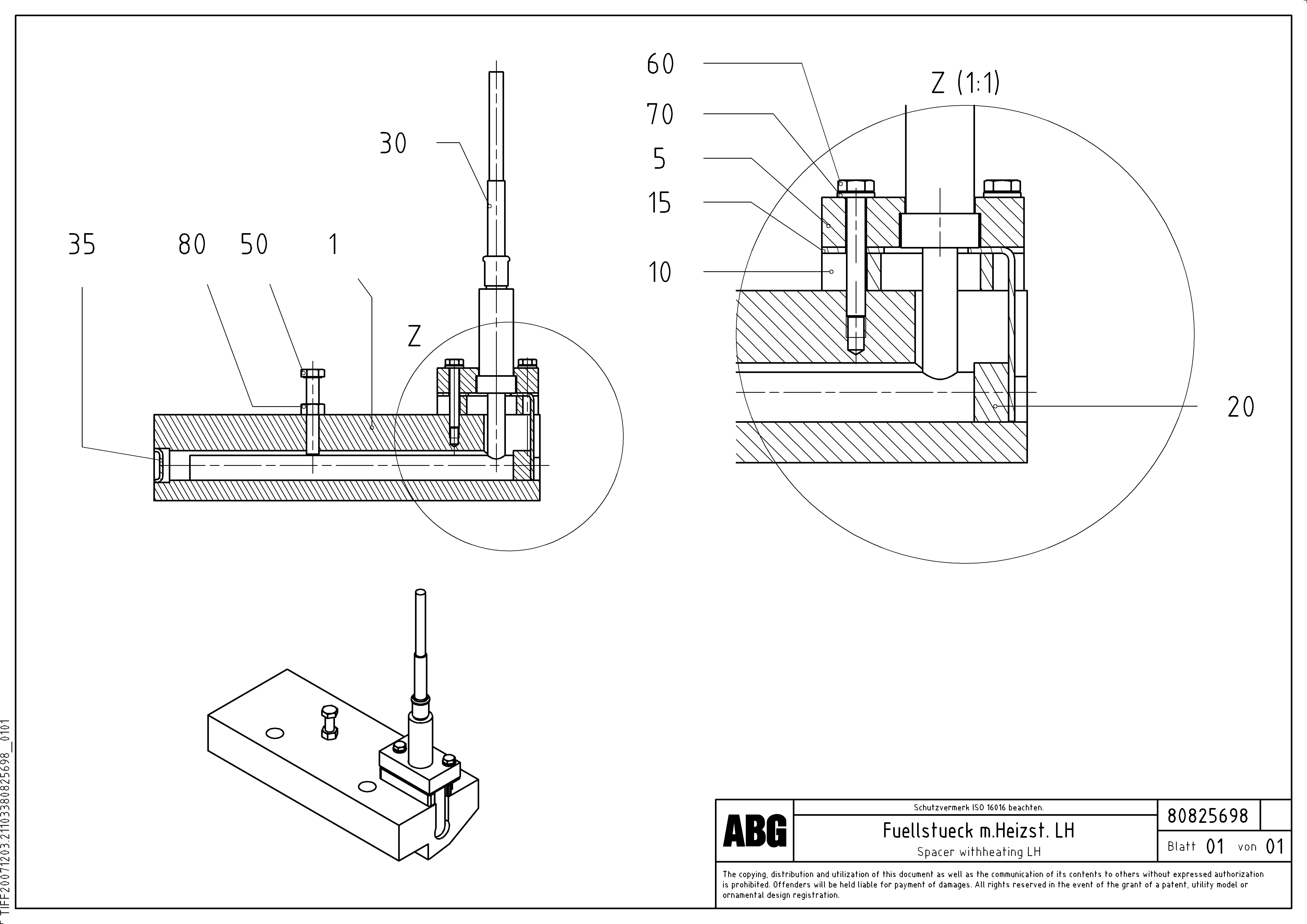 Схема запчастей Volvo PF6110 - 88982 Heated bar for extension OMNI 1000 ATT. SCREEDS 3,0 - 9,0M PF6110, PF6160/PF6170