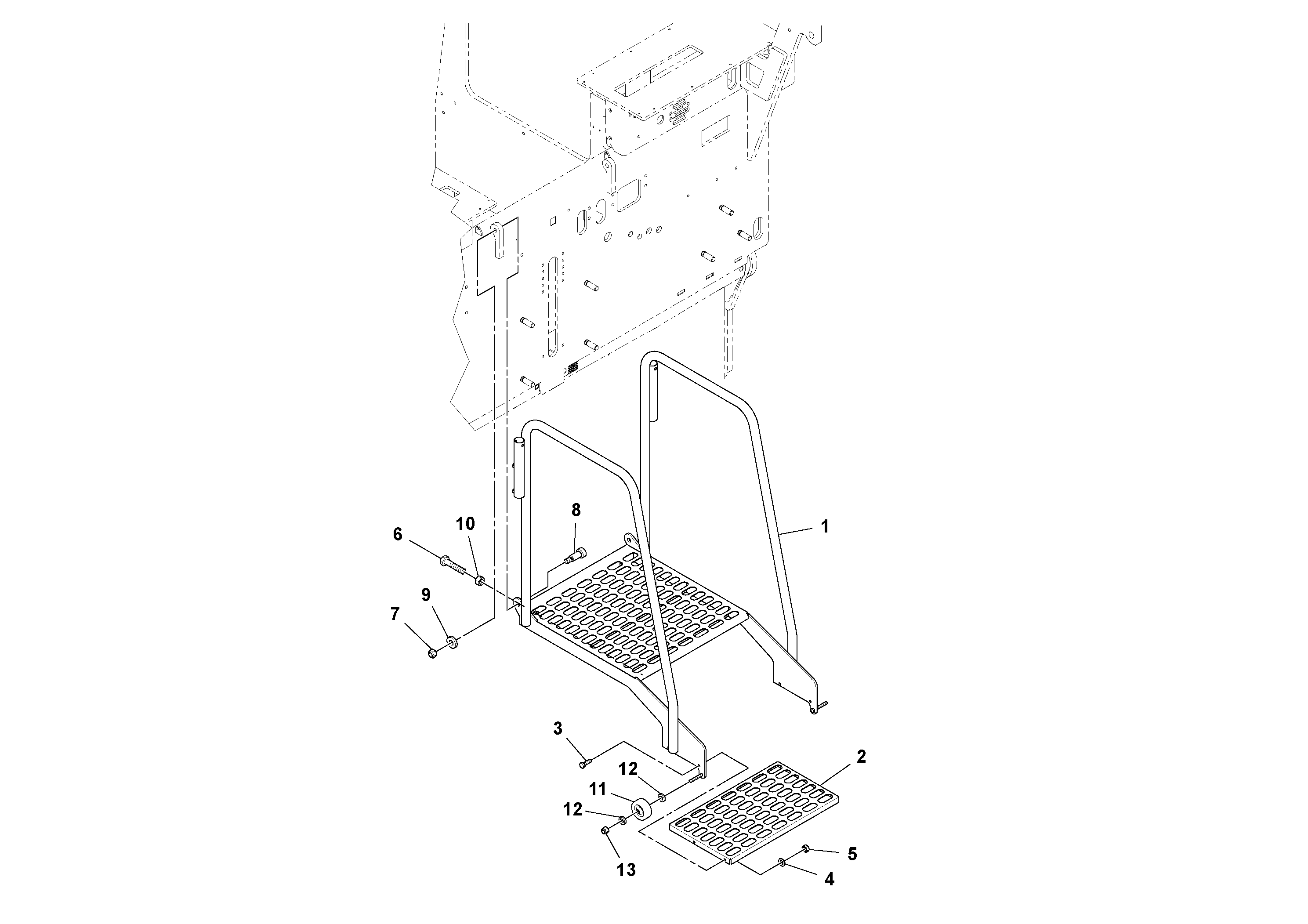 Схема запчастей Volvo PF6110 - 88671 Foot step OMNI 1000 ATT. SCREEDS 3,0 - 9,0M PF6110, PF6160/PF6170