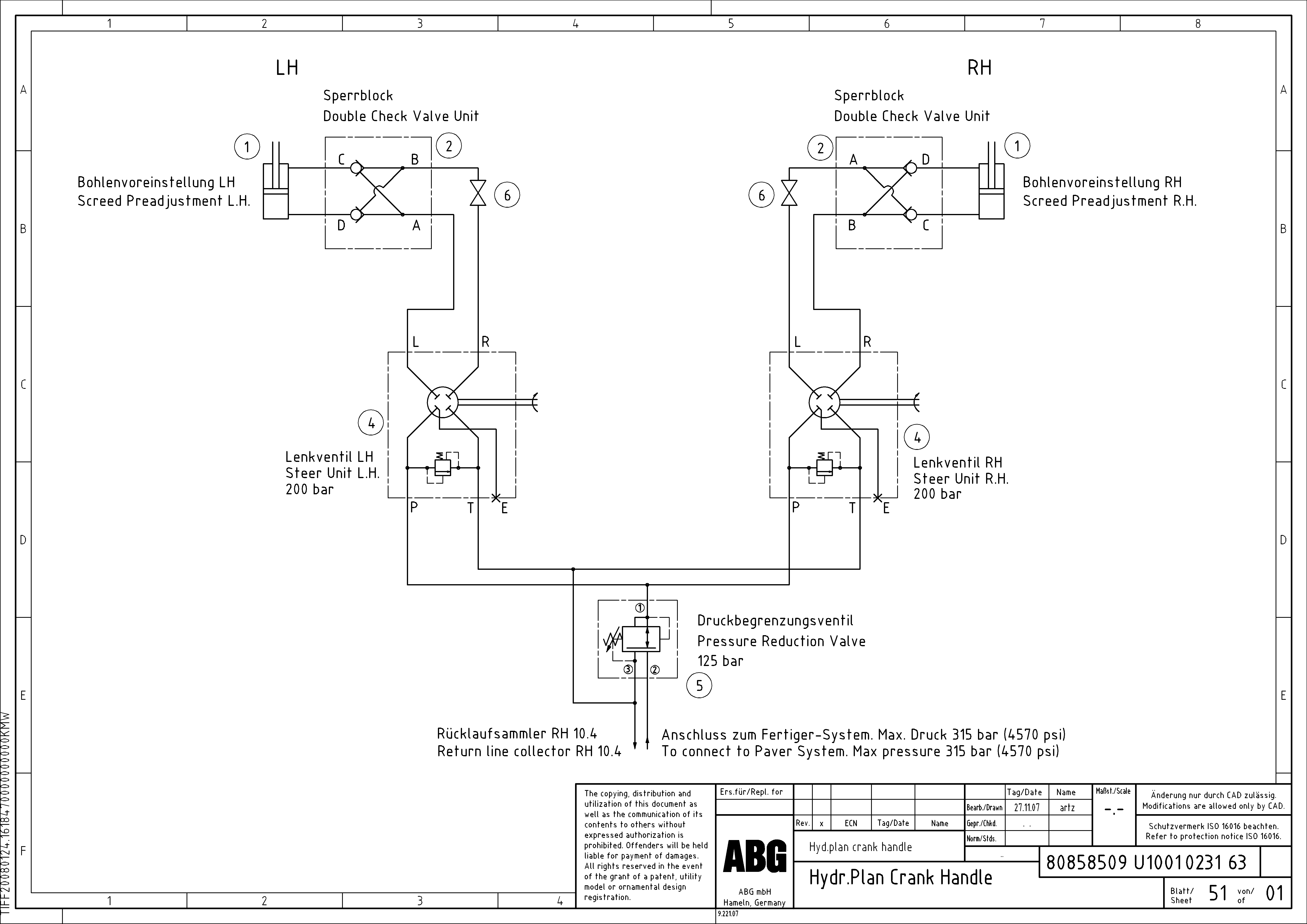 Схема запчастей Volvo PF6110 - 86595 Assembly Plan OMNI 1000 ATT. SCREEDS 3,0 - 9,0M PF6110, PF6160/PF6170