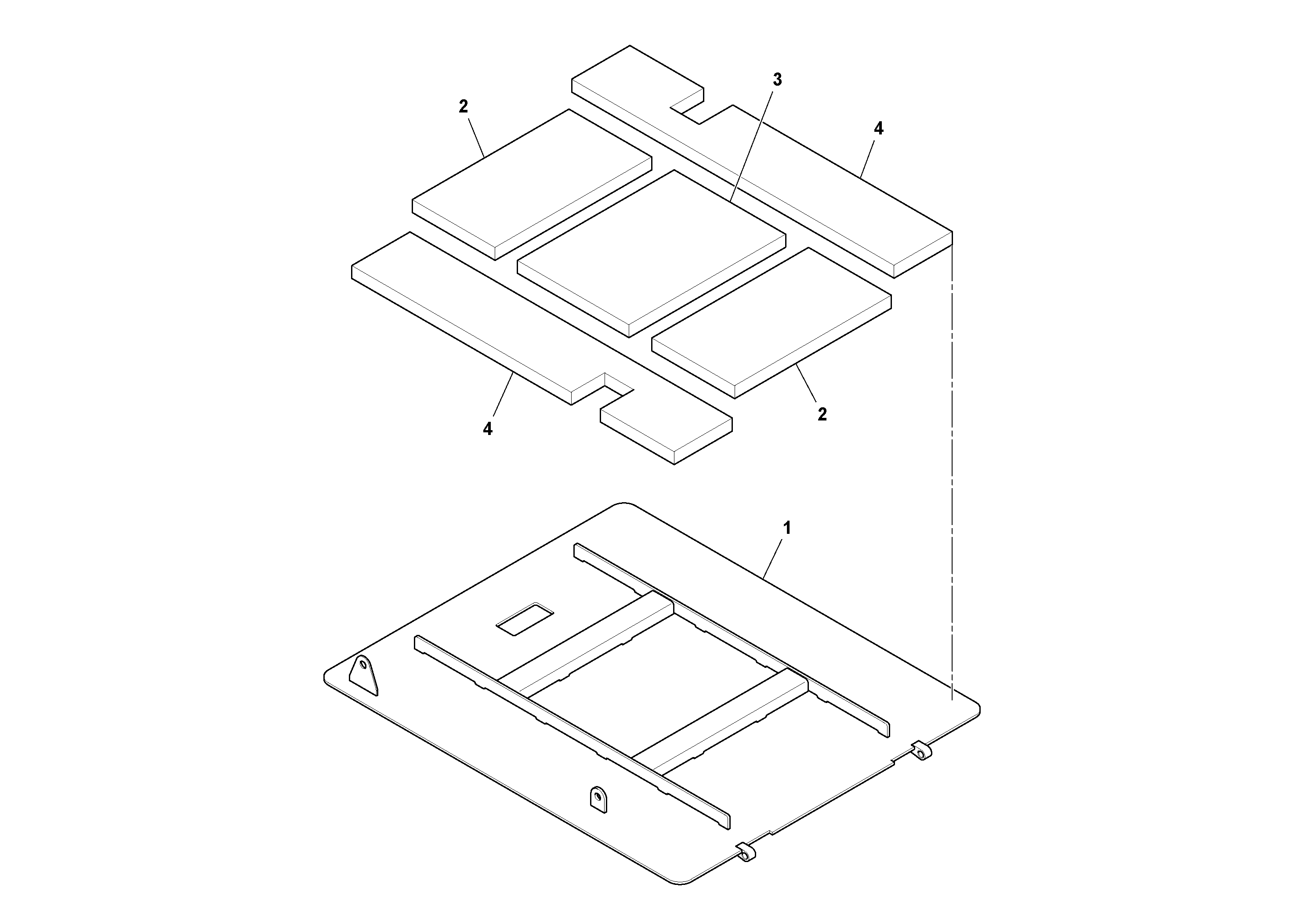 Схема запчастей Volvo PF6110 - 50241 Flat Deck Door Assembly PF6110 S/N 197474 -