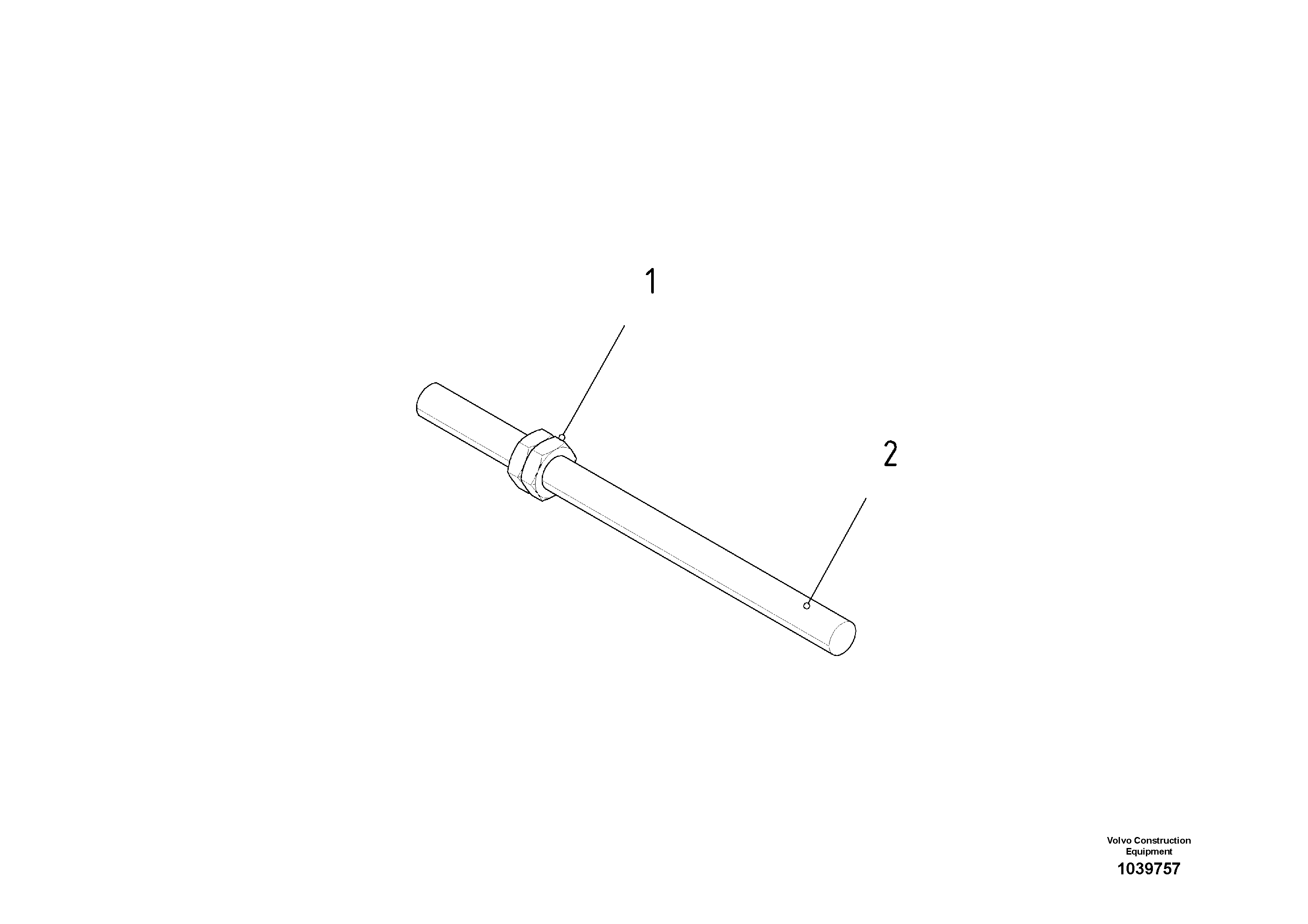 Схема запчастей Volvo PF6110 - 67838 Adjusting spindle OMNI 1000 ATT. SCREEDS 3,0 - 9,0M PF6110, PF6160/6170