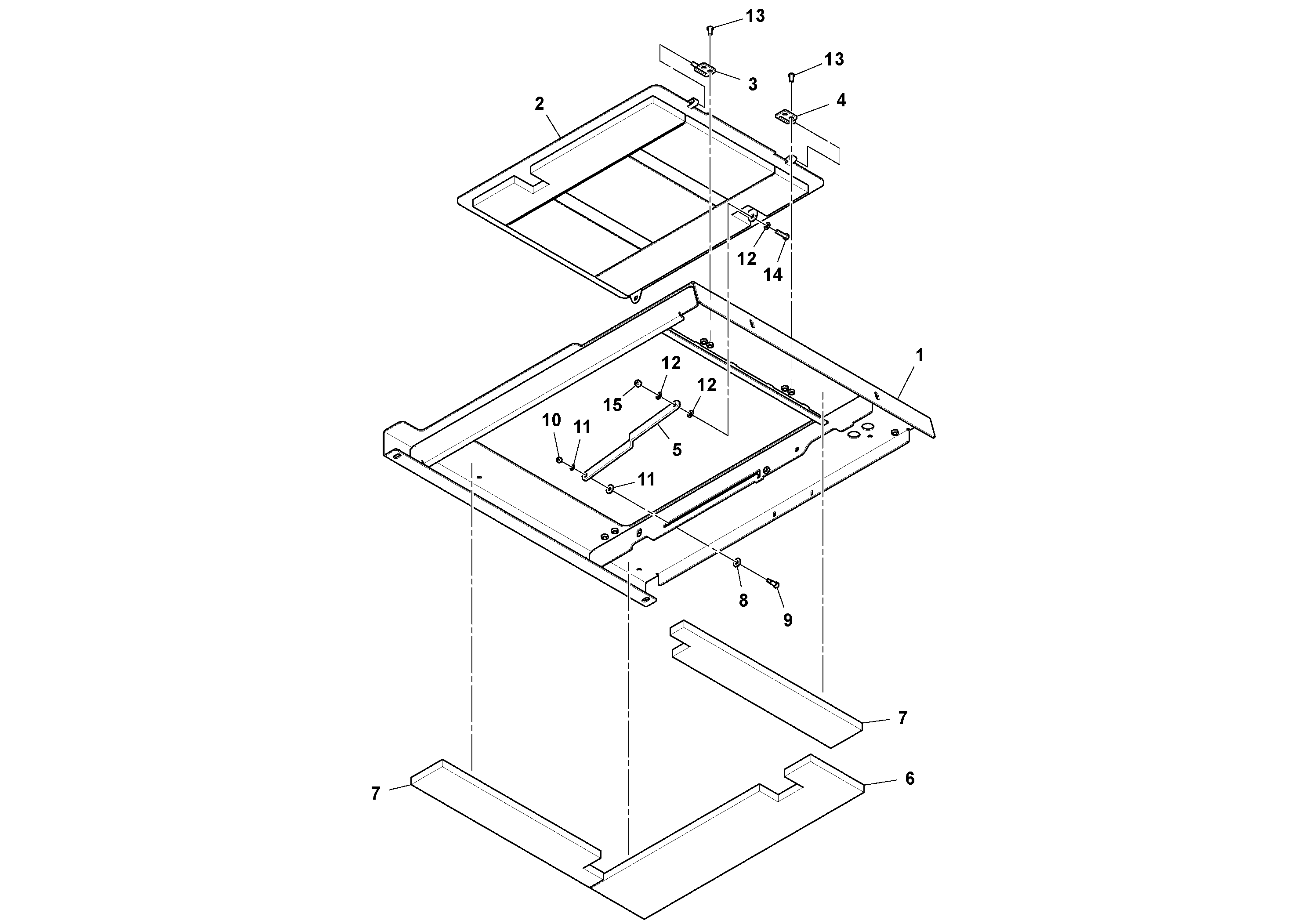 Схема запчастей Volvo PF6110 - 68656 Flat Deck Assembly PF6110 S/N 197474 -