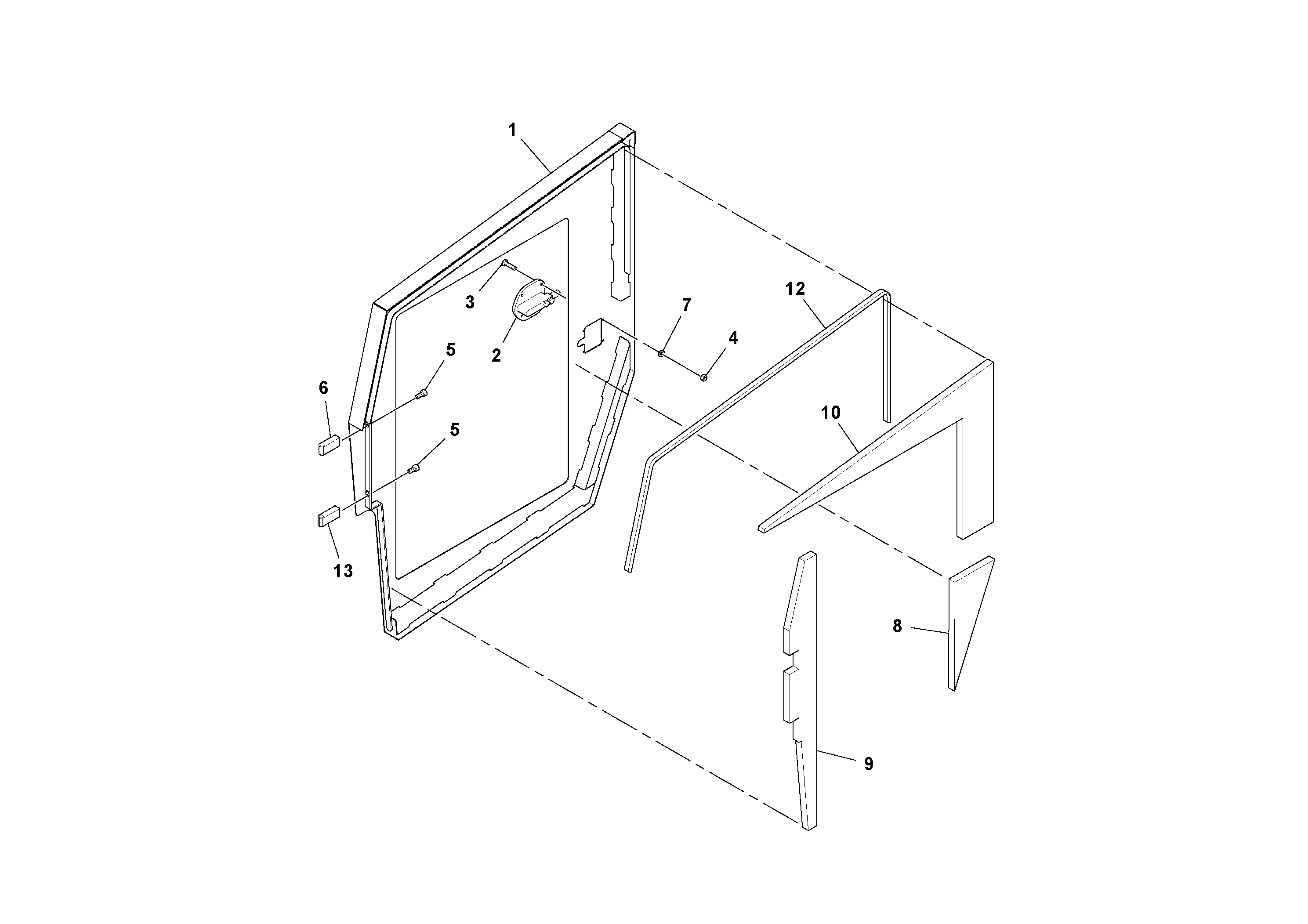 Схема запчастей Volvo PF6110 - 30209 Sound Kit Door Assembly PF6110 S/N 197474 -