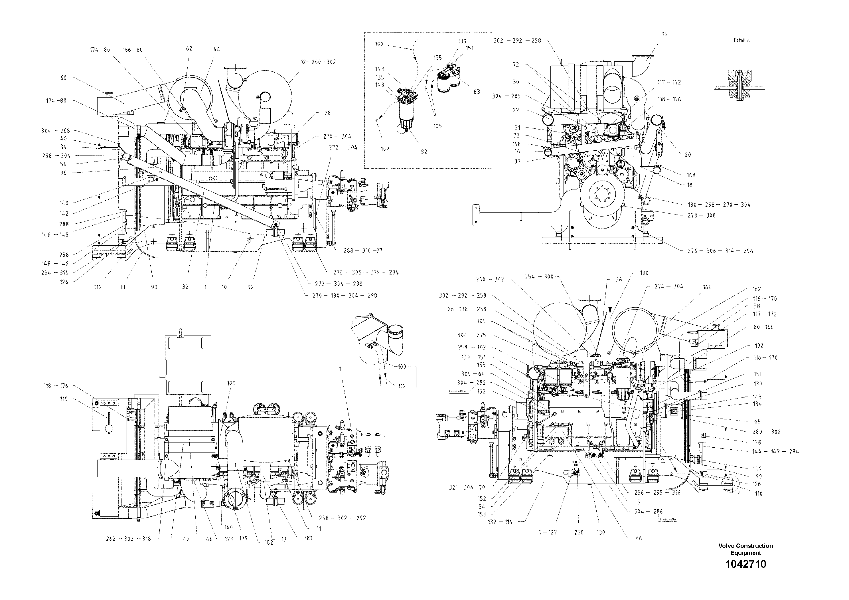 Схема запчастей Volvo ABG7820B - 103639 Basic Engine ABG7820/ABG7820B ABG7820 S/N 21064-23058 ABG7820B S/N 23059 -