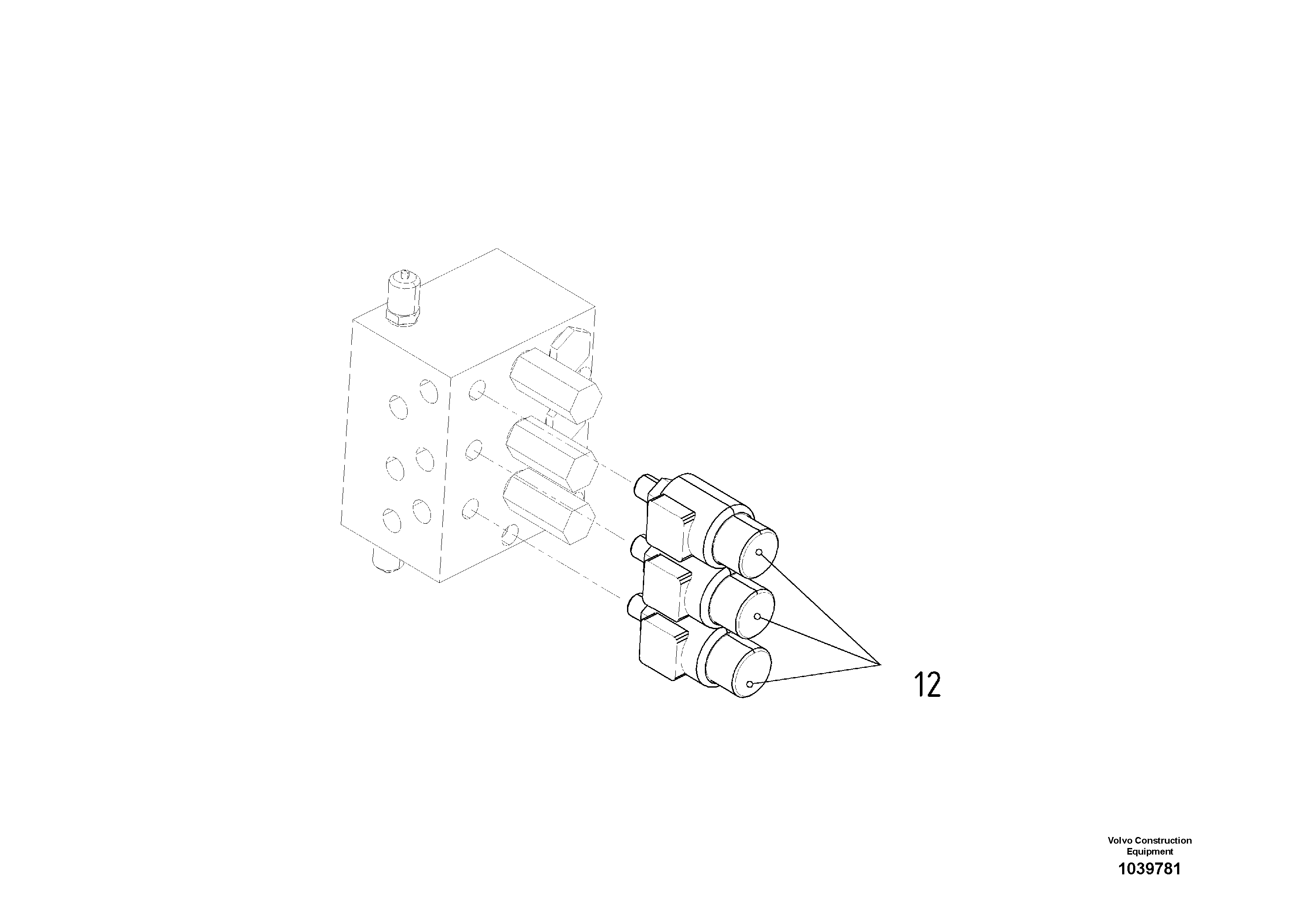 Схема запчастей Volvo ABG7820B - 49992 Valve block ABG7820/ABG7820B ABG7820 S/N 21064-23058 ABG7820B S/N 23059 -