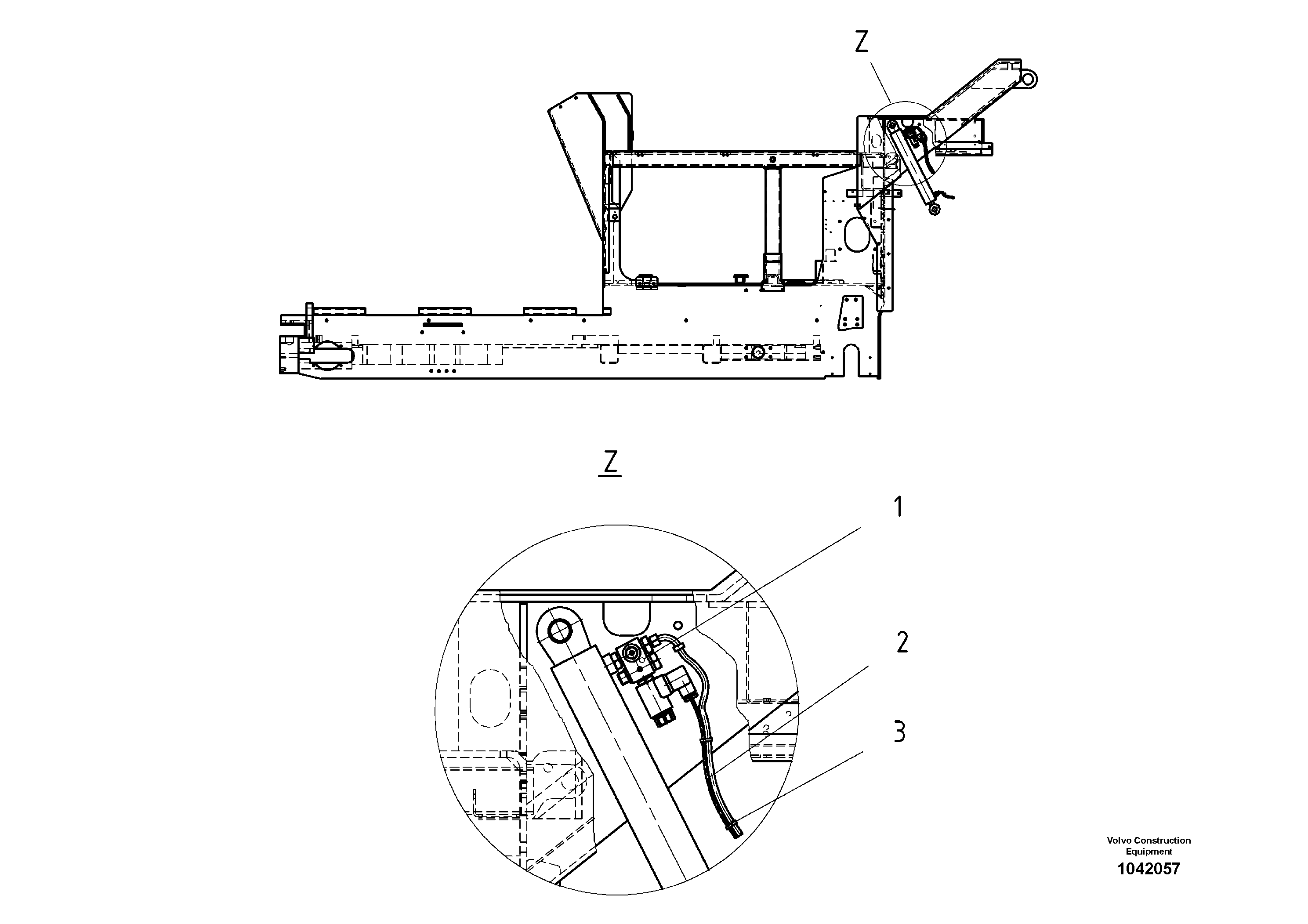 Схема запчастей Volvo ABG7820B - 43942 Screed Anti-Climbing Lock ABG7820/ABG7820B ABG7820 S/N 21064-23058 ABG7820B S/N 23059 -