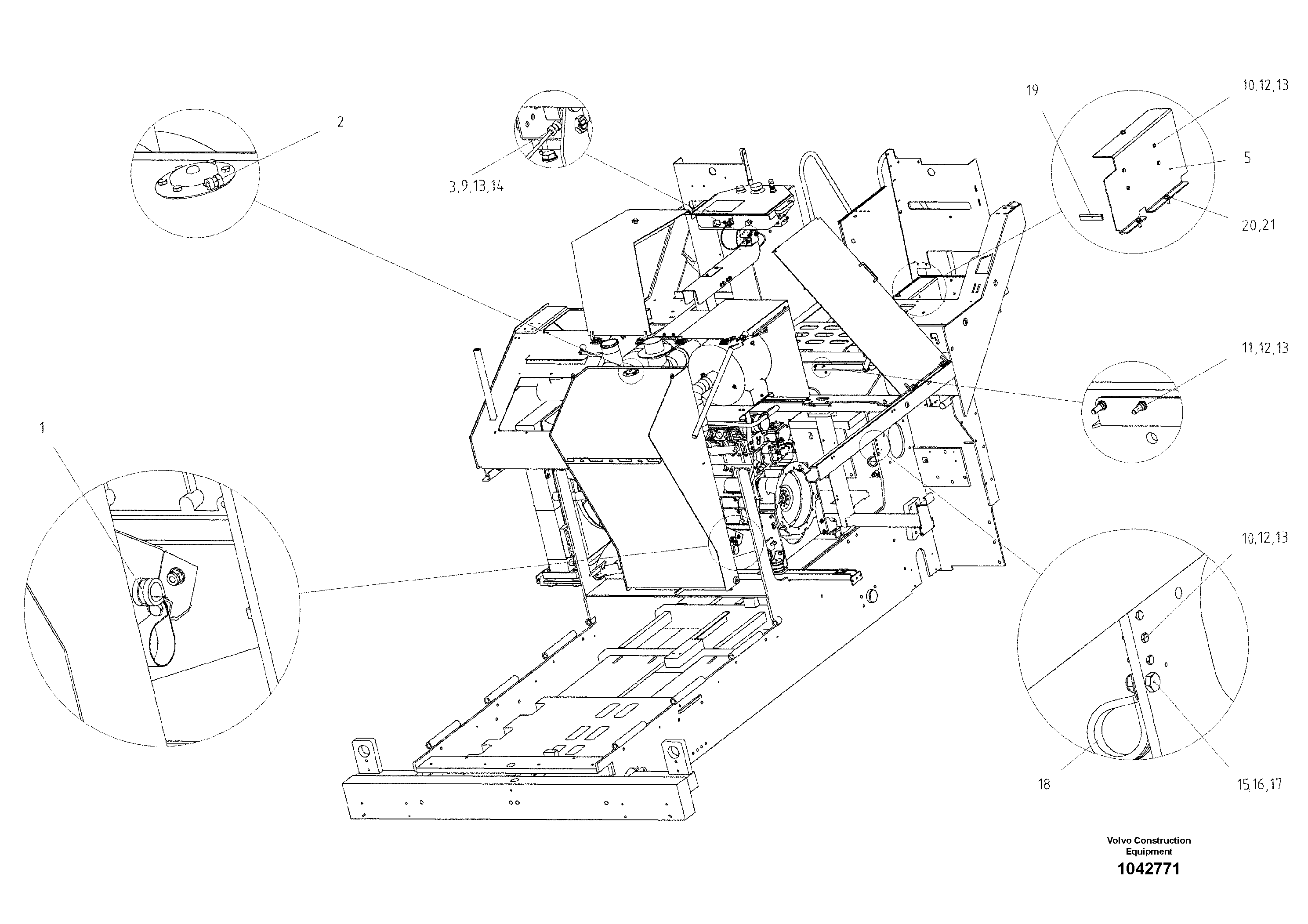 Схема запчастей Volvo ABG7820B - 30402 Mounting Parts Electric ABG7820/ABG7820B ABG7820 S/N 21064-23058 ABG7820B S/N 23059 -