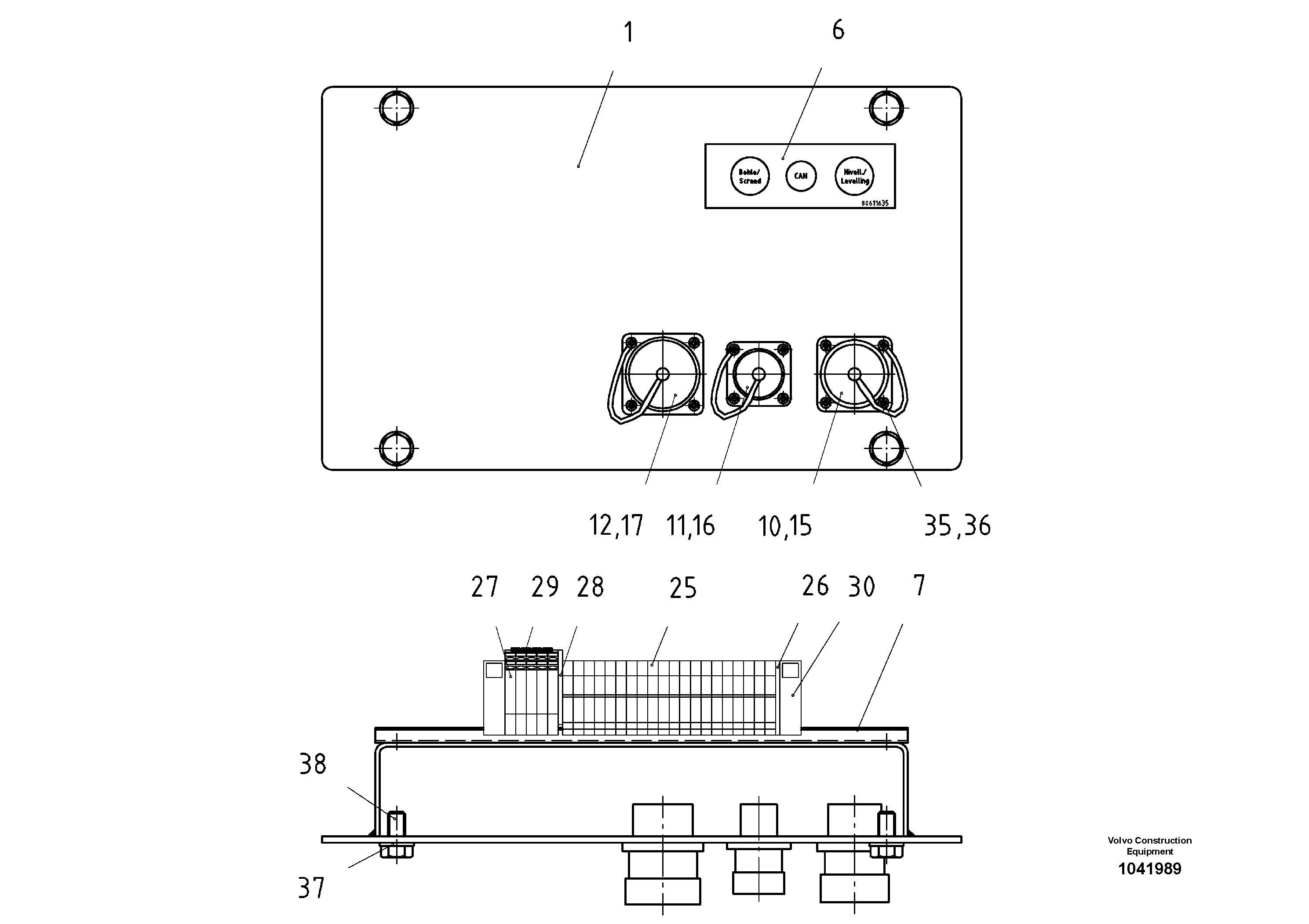 Схема запчастей Volvo ABG7820B - 30417 Distributor ABG7820/ABG7820B ABG7820 S/N 21064-23058 ABG7820B S/N 23059 -