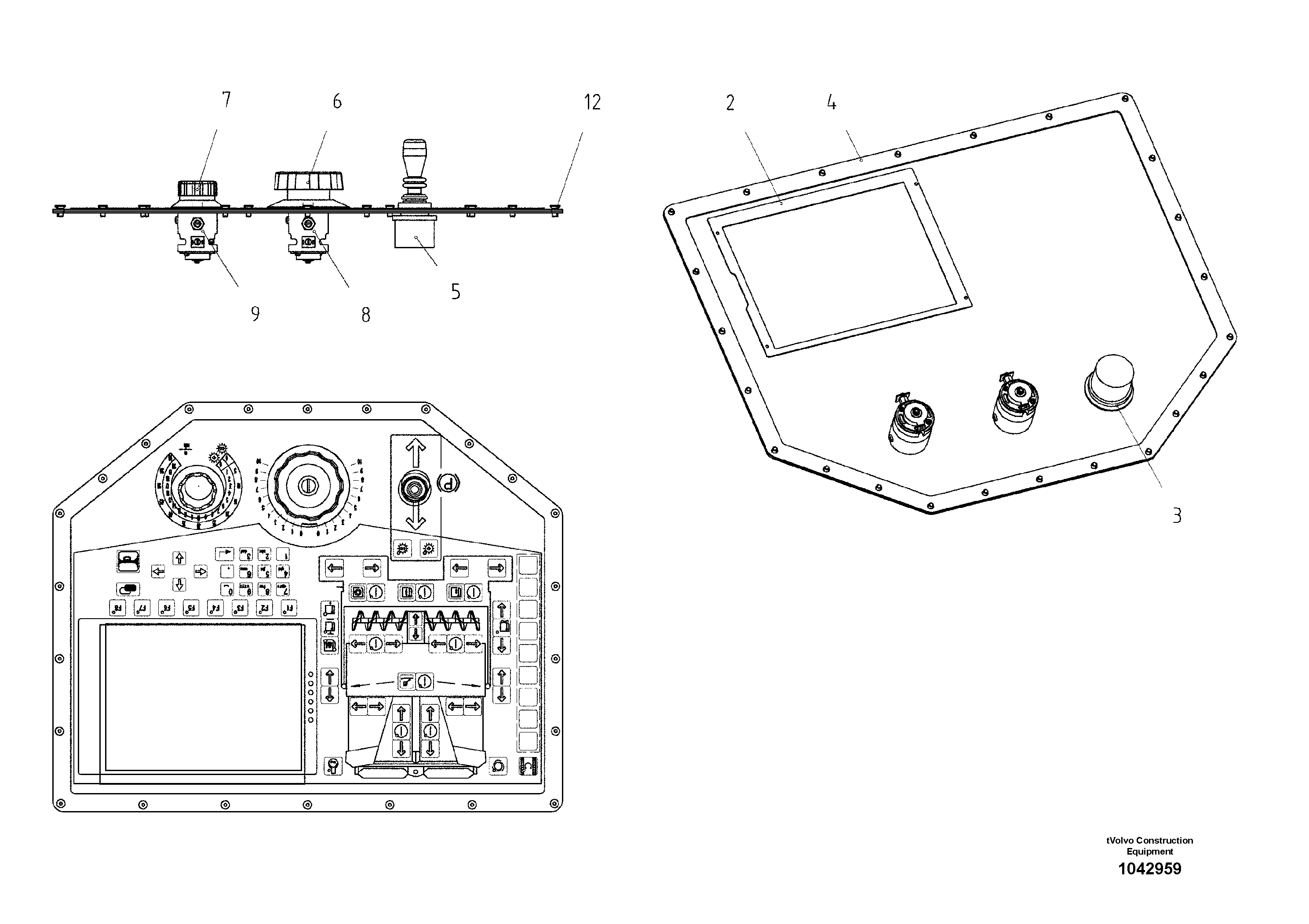 Схема запчастей Volvo ABG7820B - 81841 Control panel Mcu ABG7820/ABG7820B ABG7820 S/N 21064-23058 ABG7820B S/N 23059 -