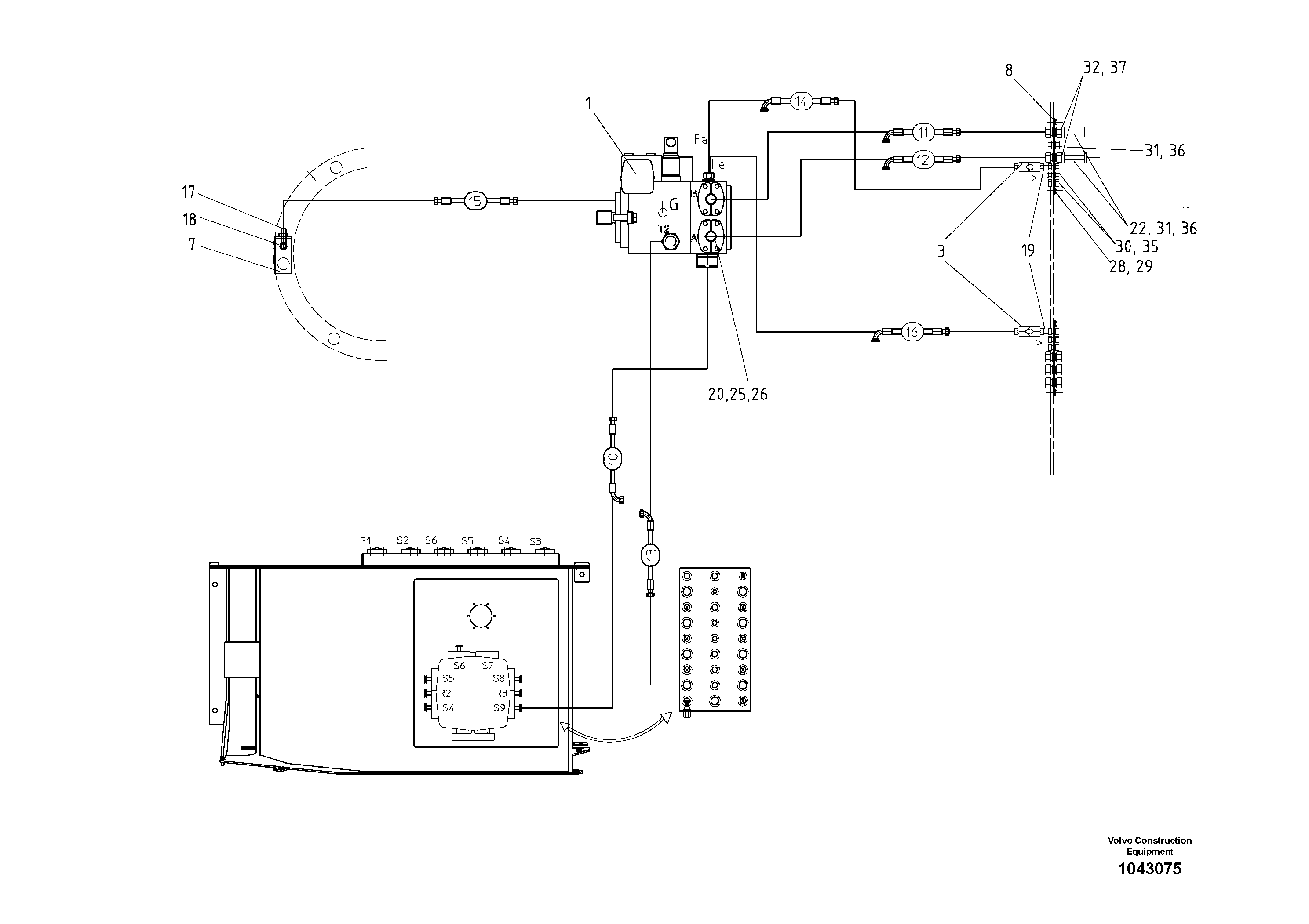 Схема запчастей Volvo ABG7820B - 88559 Hydraulic Vdt, Vdt-v, Mb ABG7820/ABG7820B ABG7820 S/N 21064-23058 ABG7820B S/N 23059 -