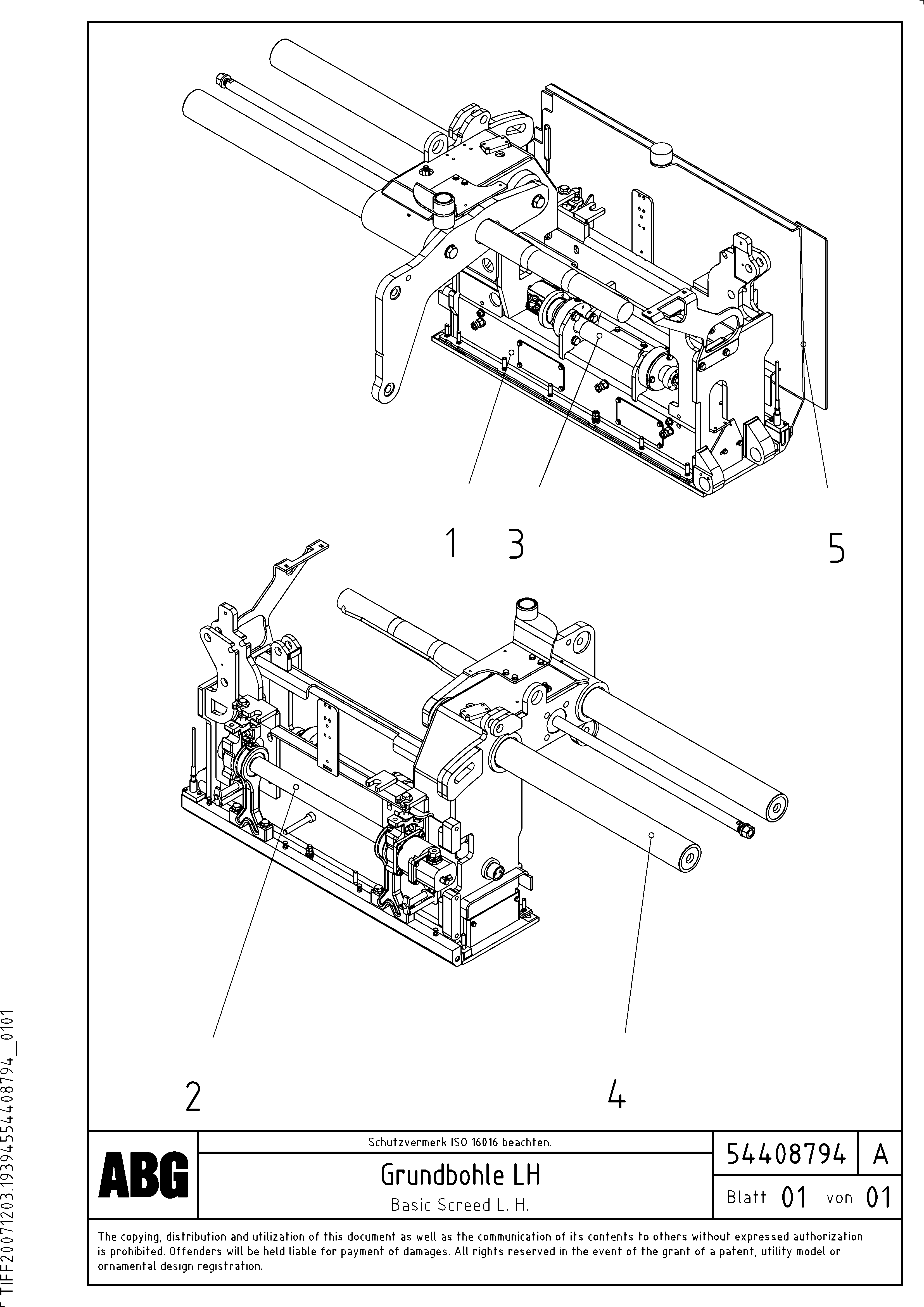 Схема запчастей Volvo ABG7820B - 43388 Basic screed VB 78 ETC ATT. SCREED 2,5 - 9,0 M ABG5820/6820/7820/7820B
